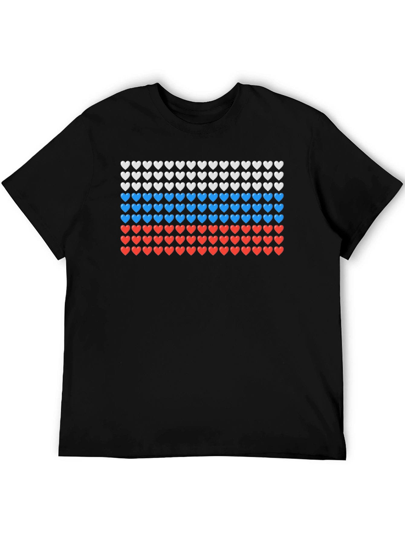 Russian Flag Heart T-Shirt - Mens Short Sleeve
