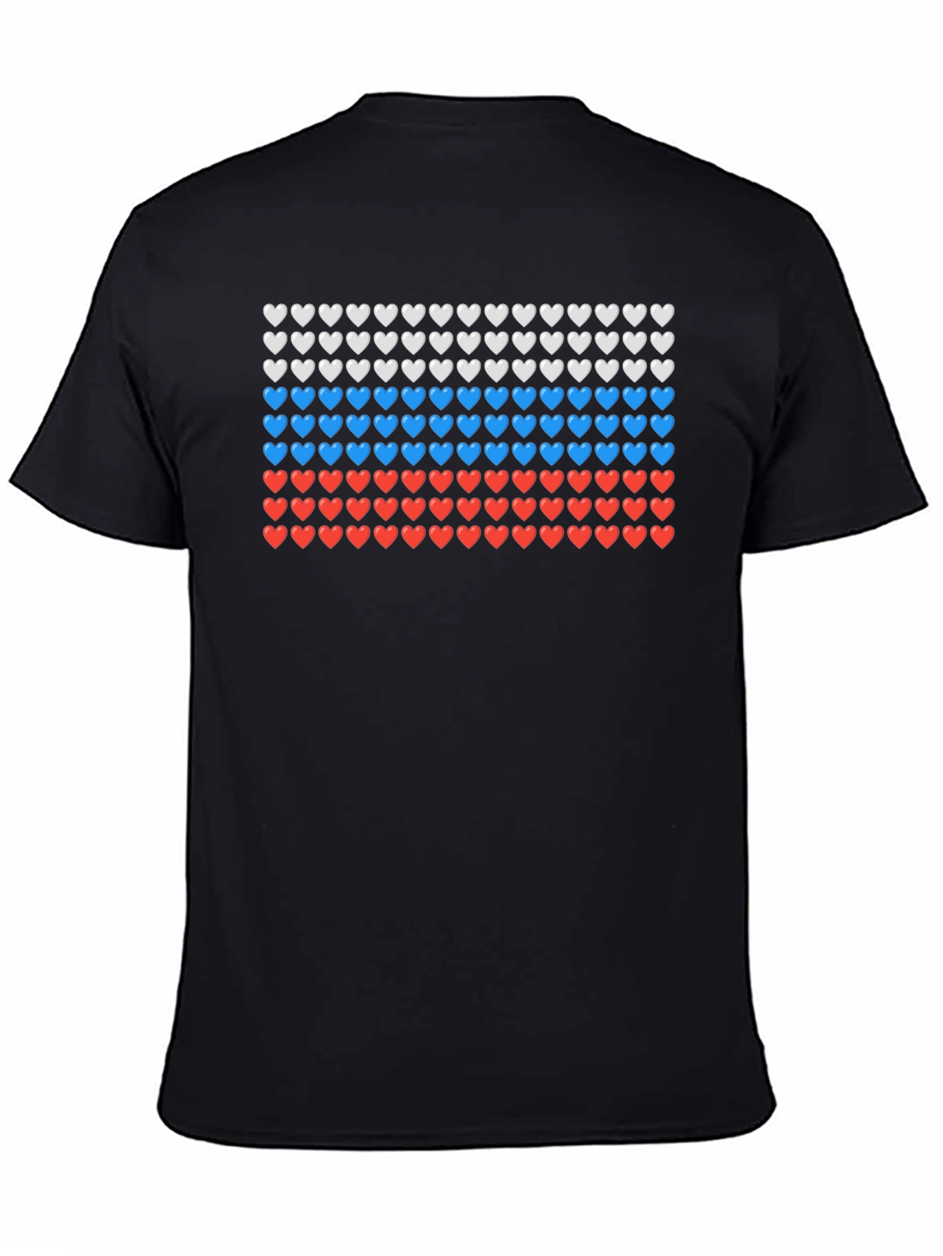 Russian Flag Heart T-Shirt - Mens Short Sleeve