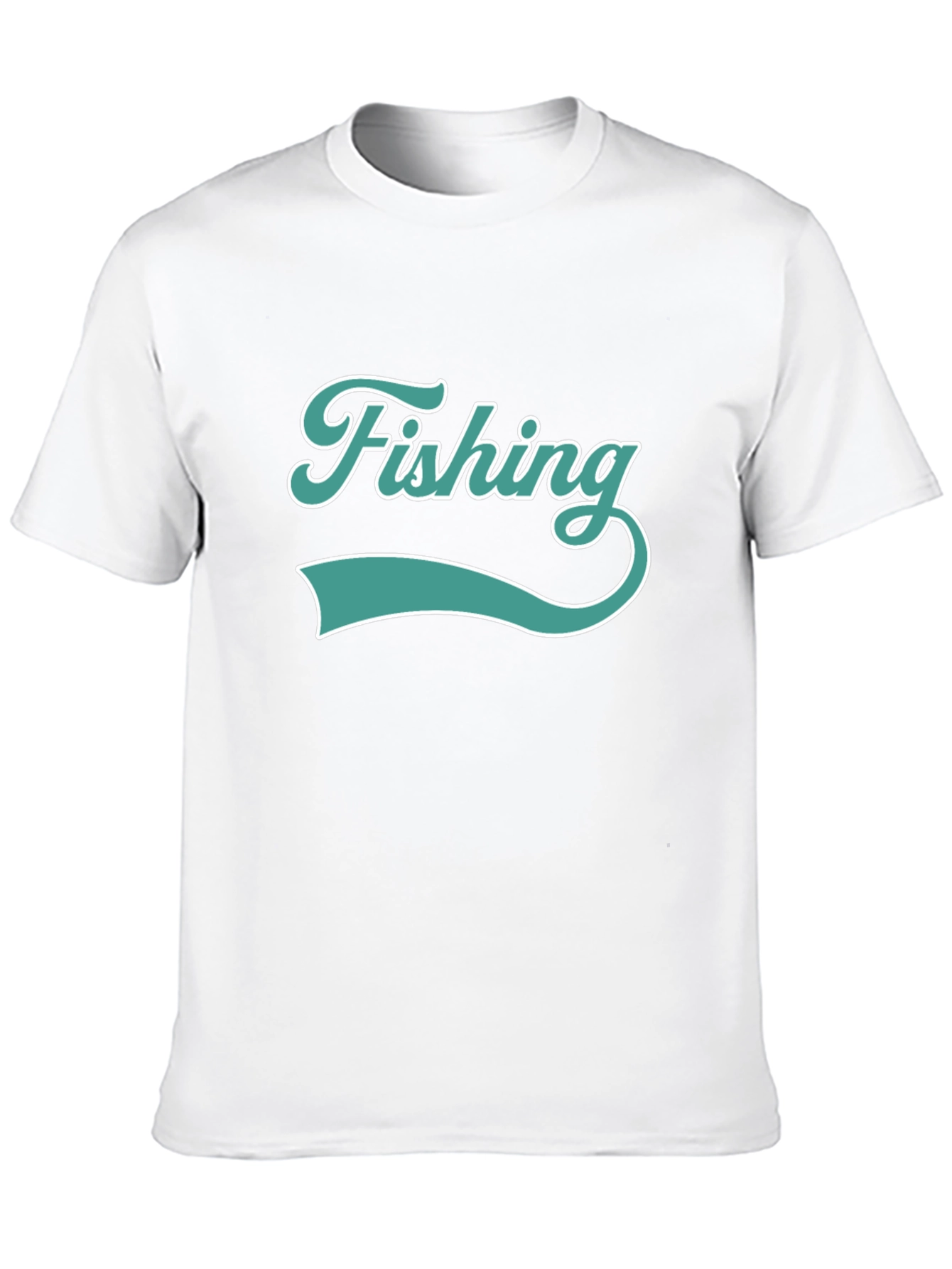 Fishing Graphic Print Mens T-Shirt - Black