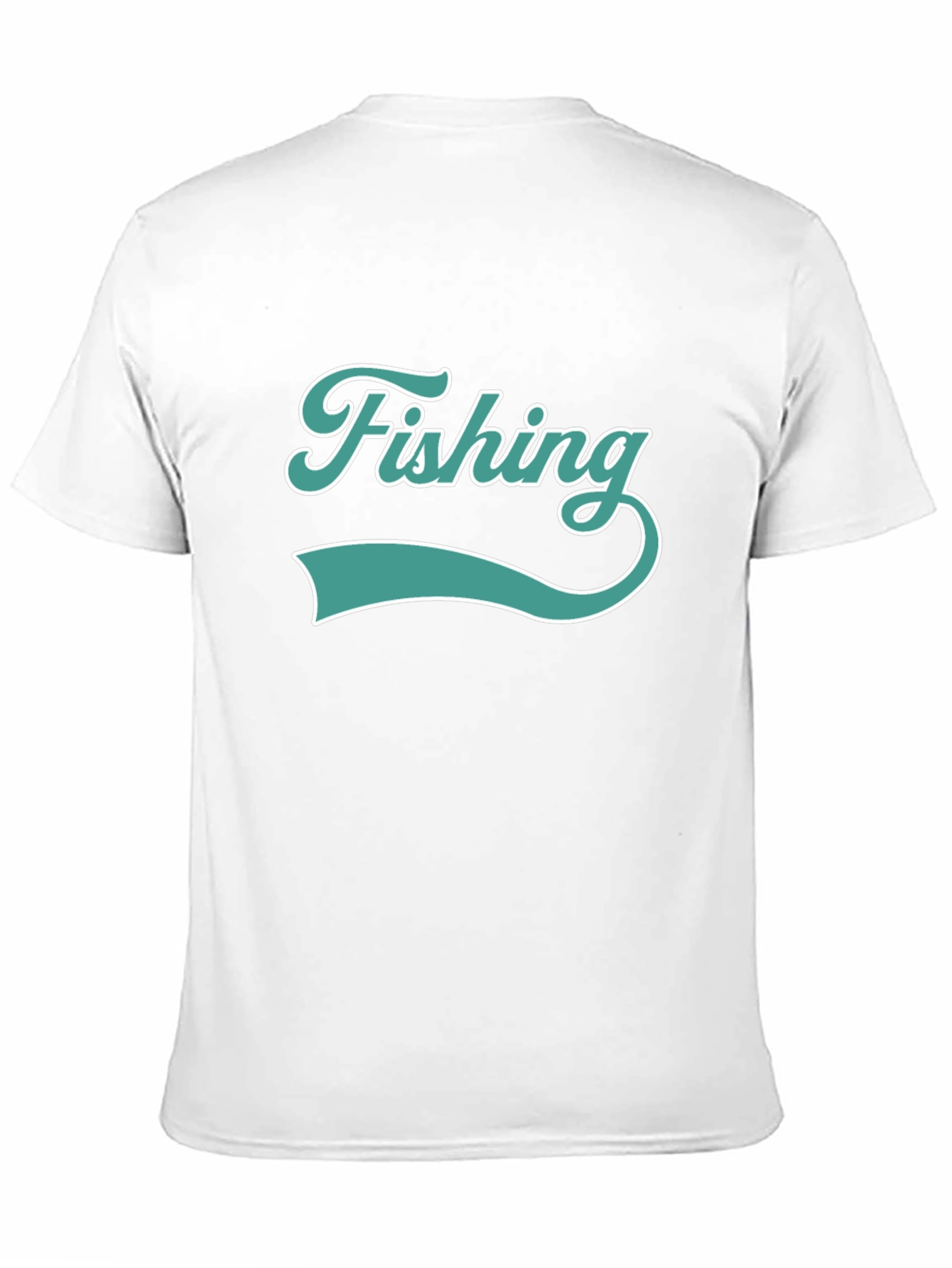 Fishing Graphic Print Mens T-Shirt - Black