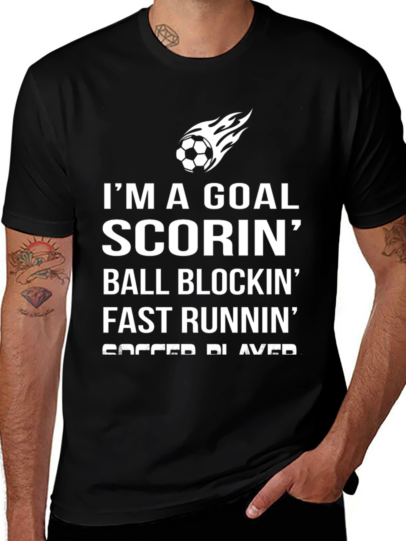 Goal Scorin Soccer Player Graphic Tee