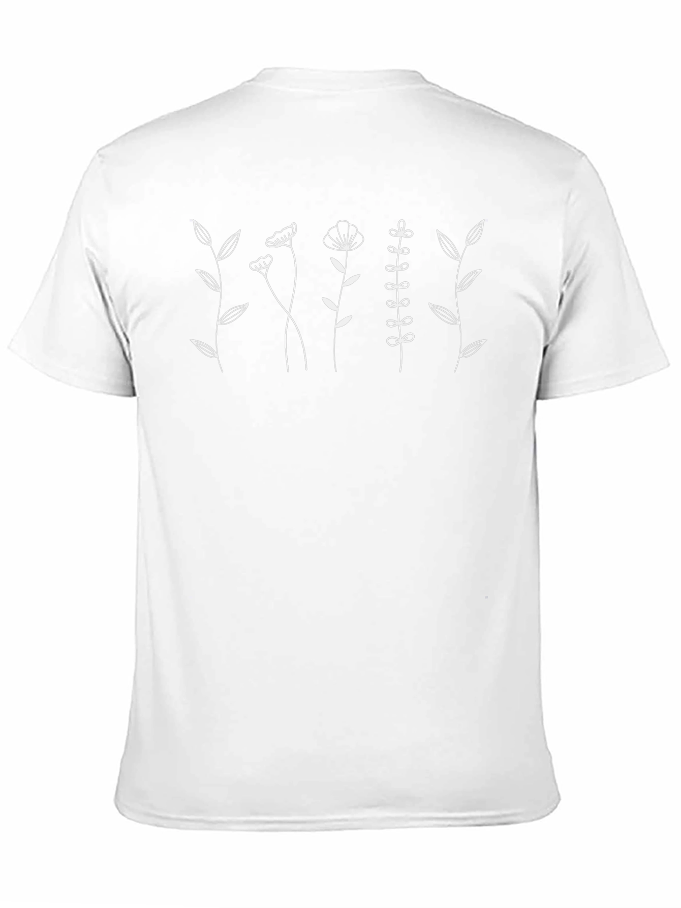 Botanical Line Art Black Graphic Tee