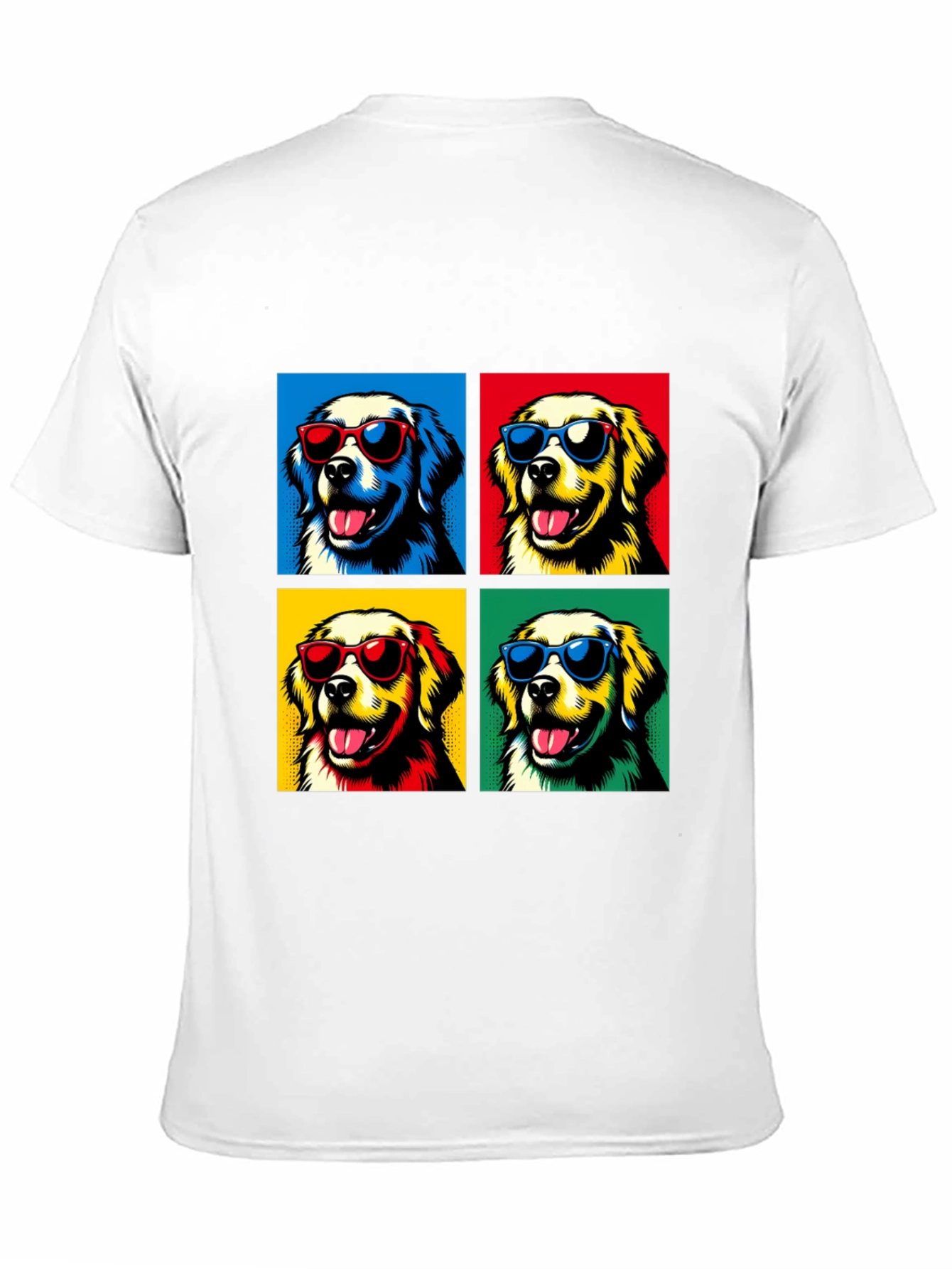 Cool Dog Pop Art Graphic Tee - Black