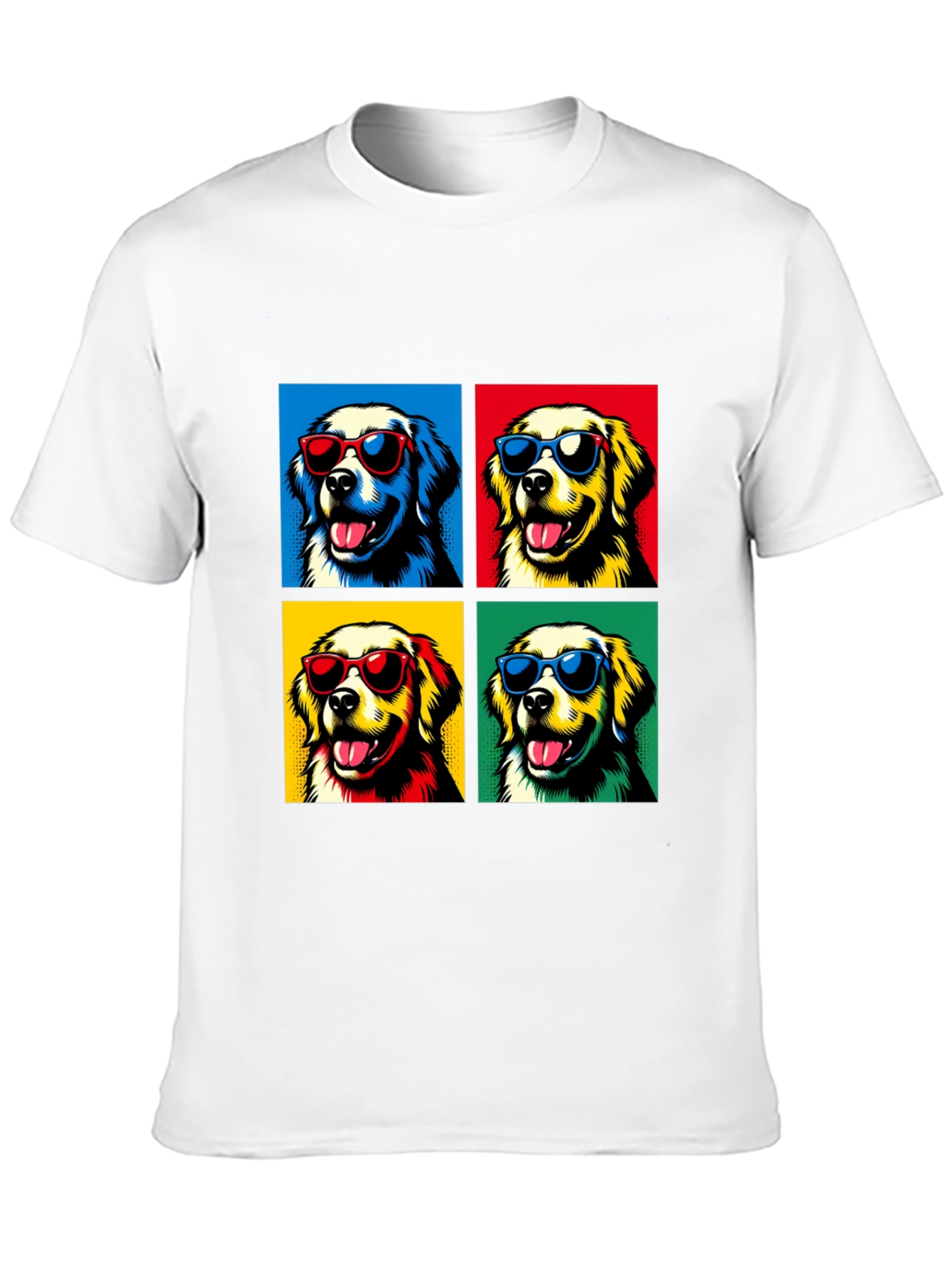 Cool Dog Pop Art Graphic Tee - Black