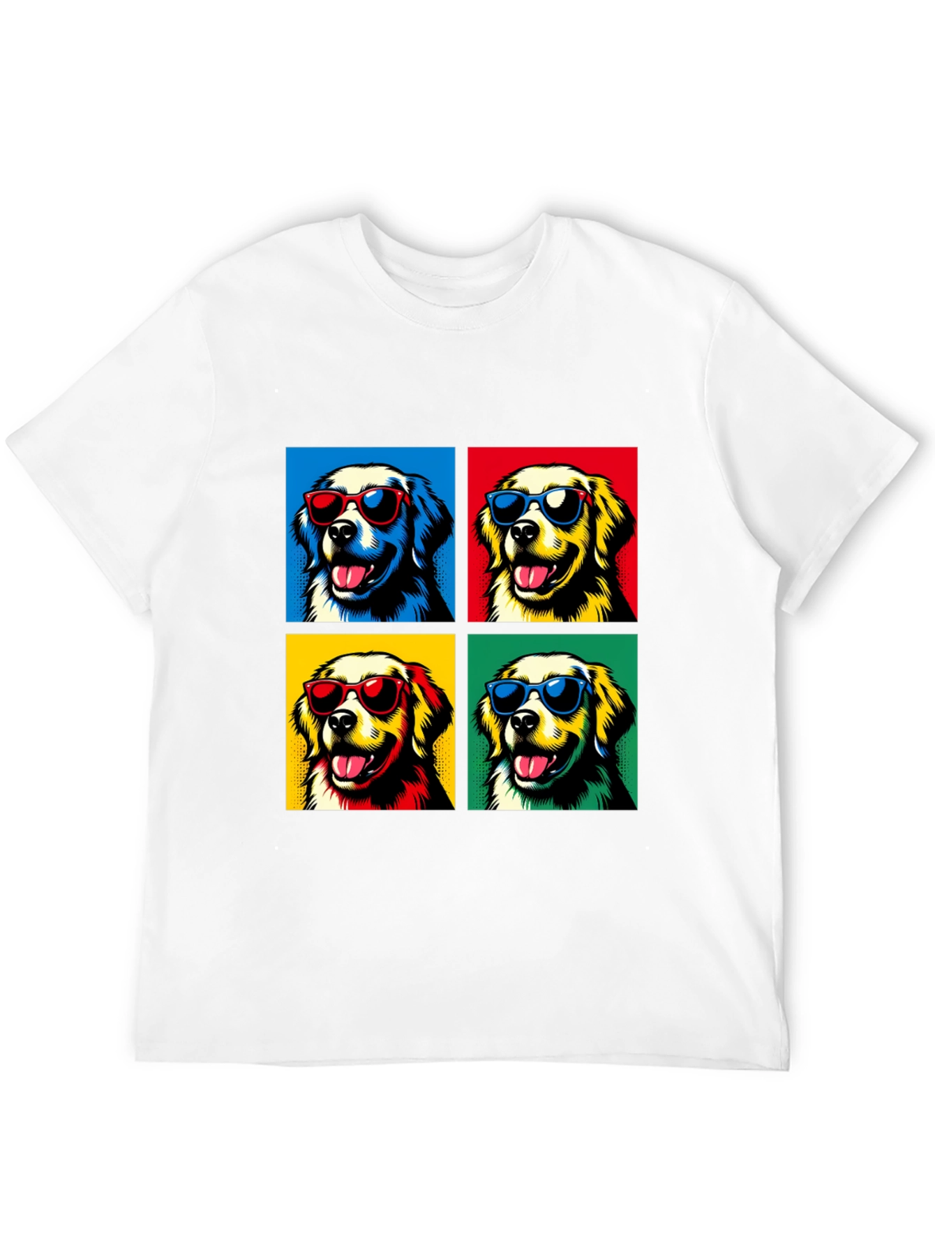 Cool Dog Pop Art Graphic Tee - Black