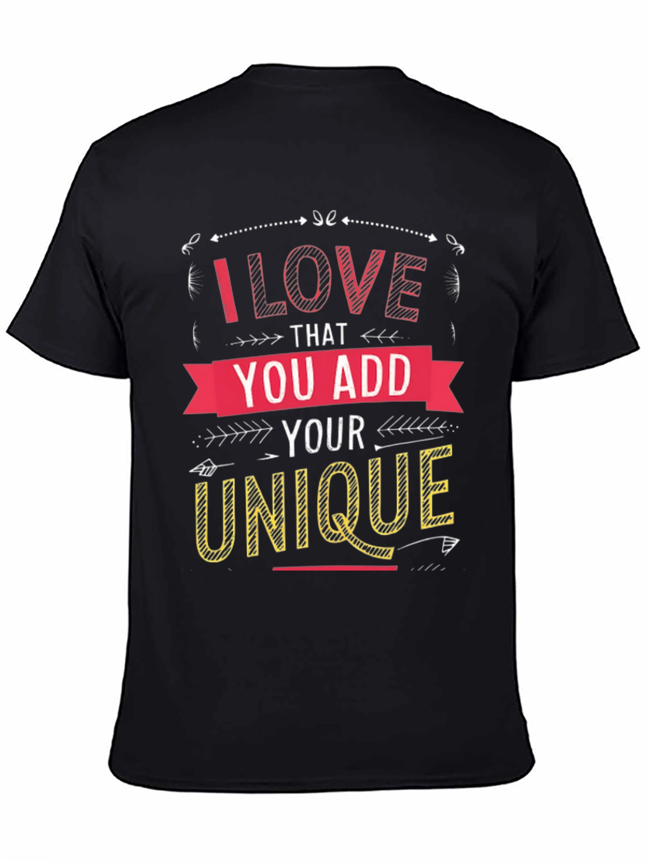 Unique Graphic Print Mens Black T-Shirt