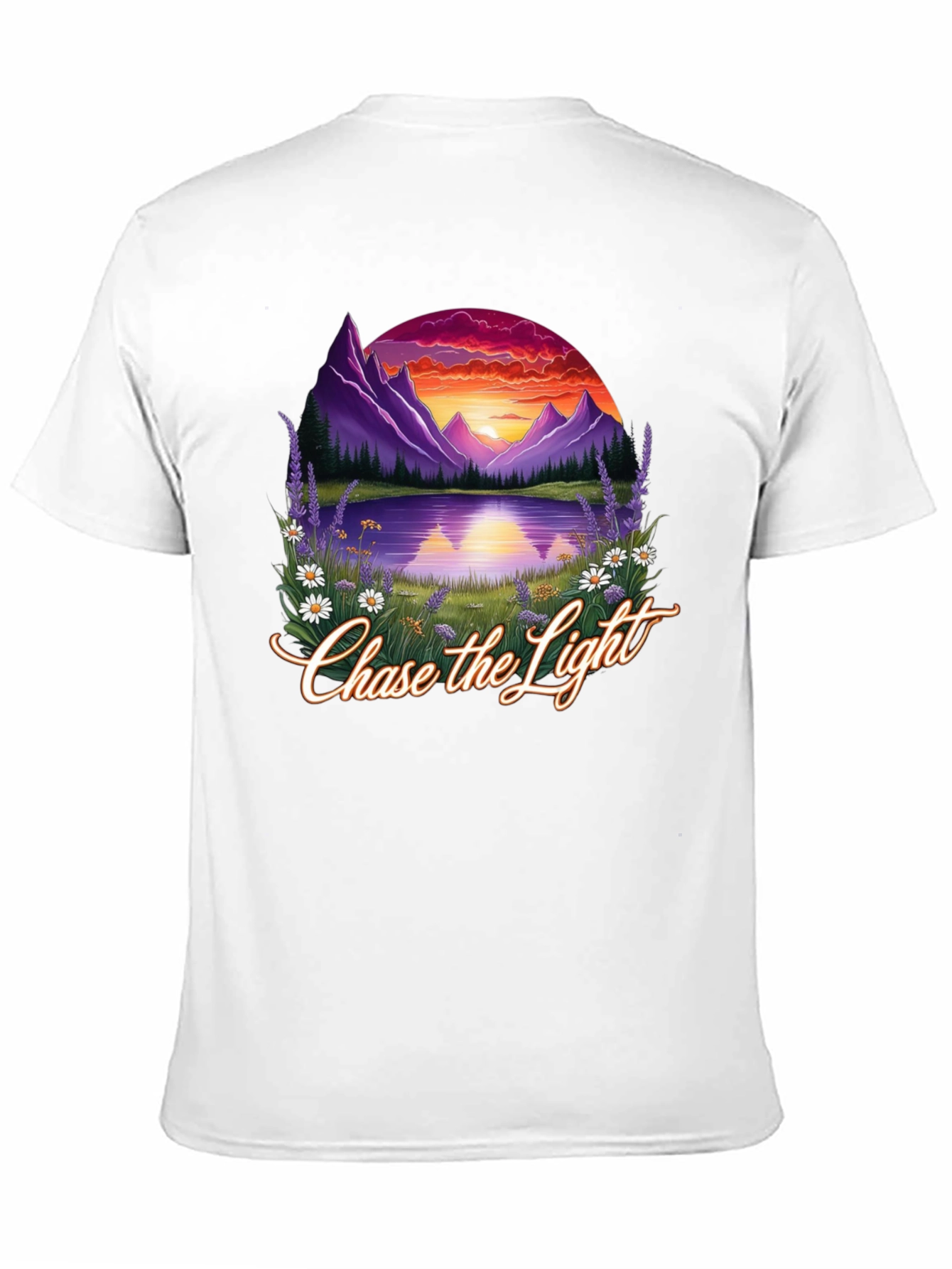 Chase the Light Graphic T-Shirt - Mountain Lake Sunset