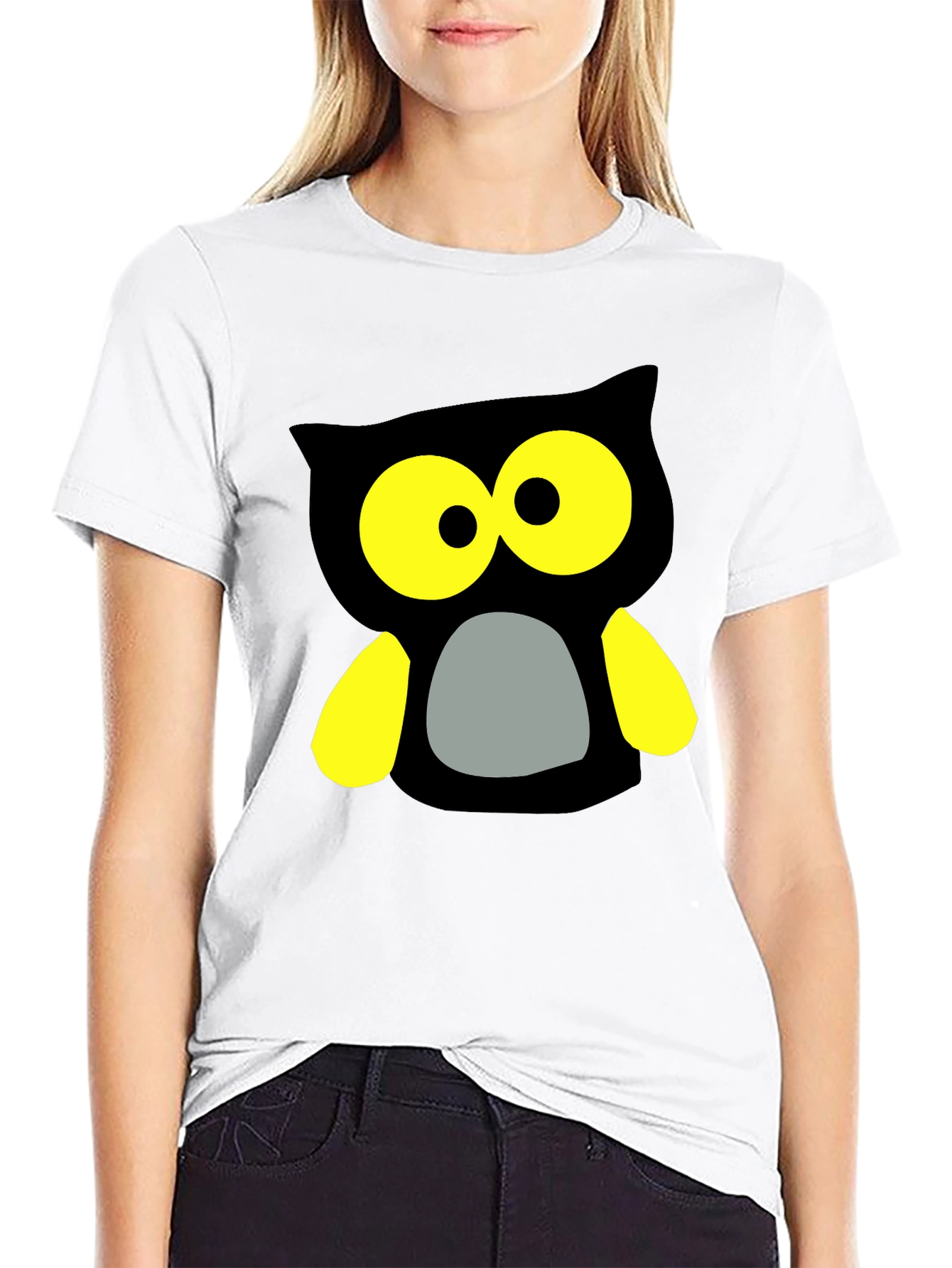Owl Graphic Black T-Shirt