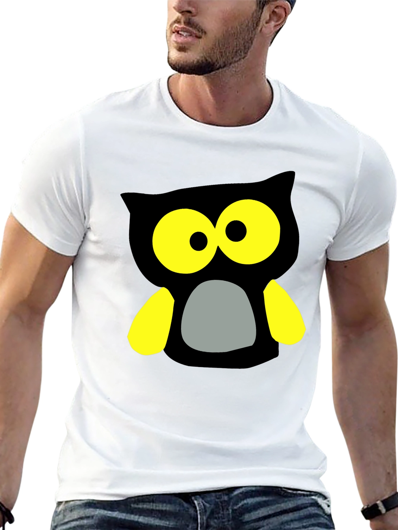 Owl Graphic Black T-Shirt
