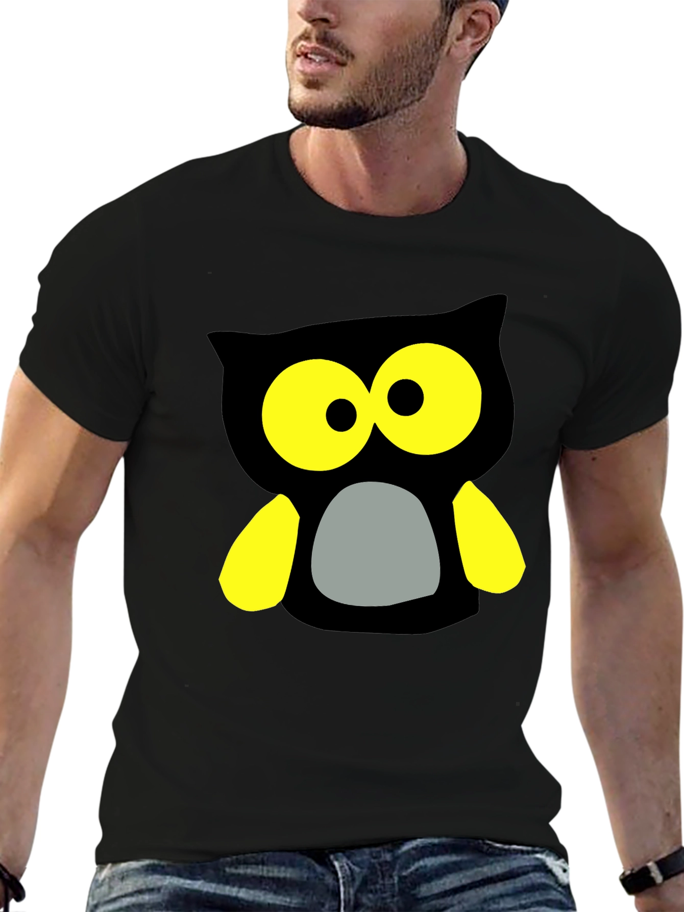 Owl Graphic Black T-Shirt