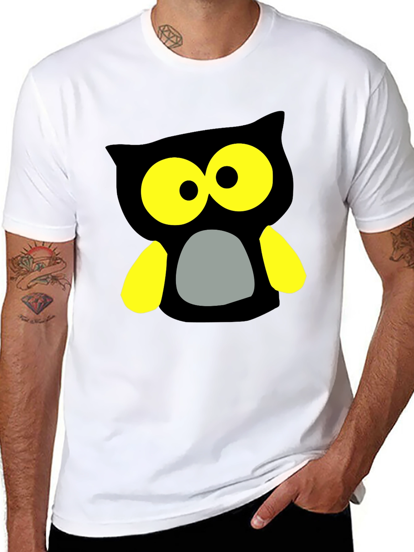 Owl Graphic Black T-Shirt