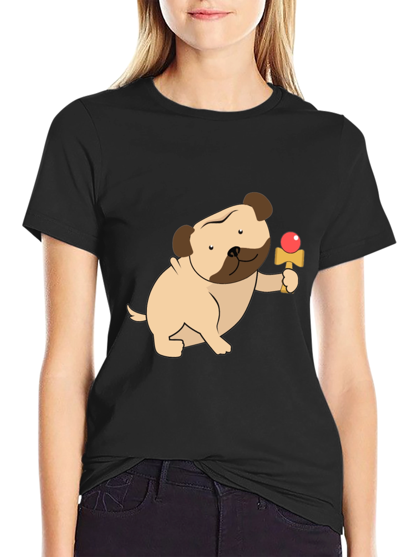 Dog Kendama Graphic Tee - Playful Comfort