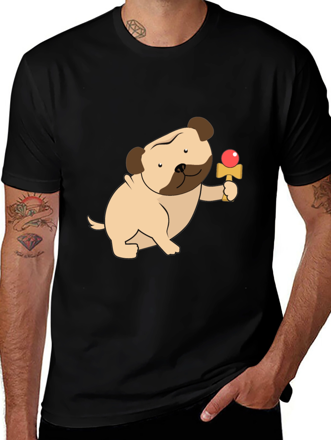 Dog Kendama Graphic Tee - Playful Comfort