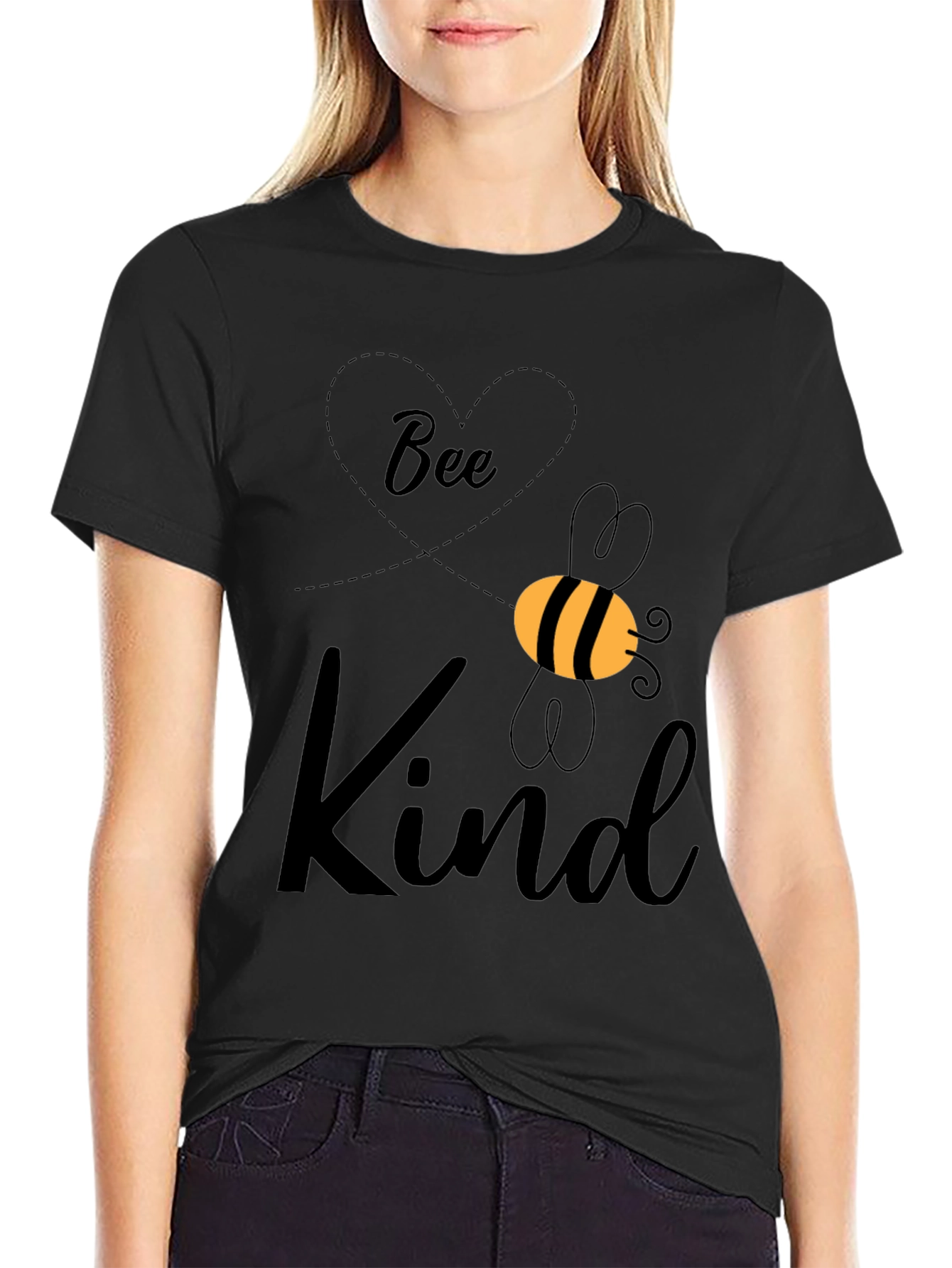 Bee Kind Graphic Tee - Unisex Black T-Shirt