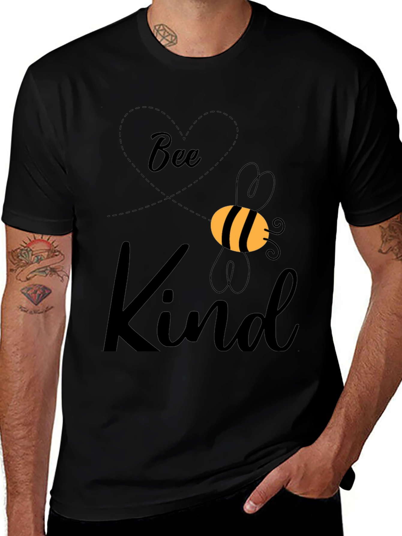 Bee Kind Graphic Tee - Unisex Black T-Shirt