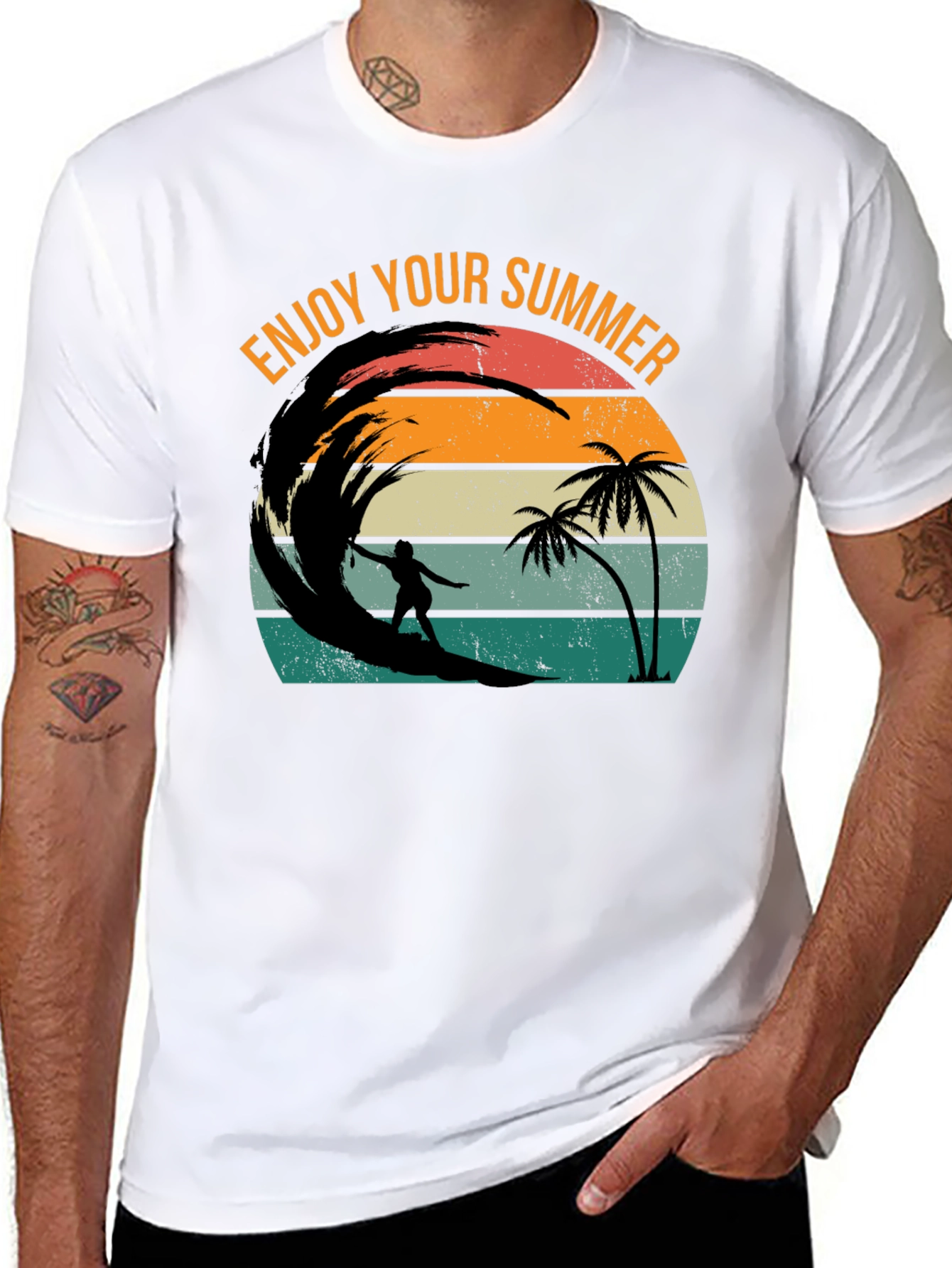 Enjoy Your Summer Surfing Graphic Tee