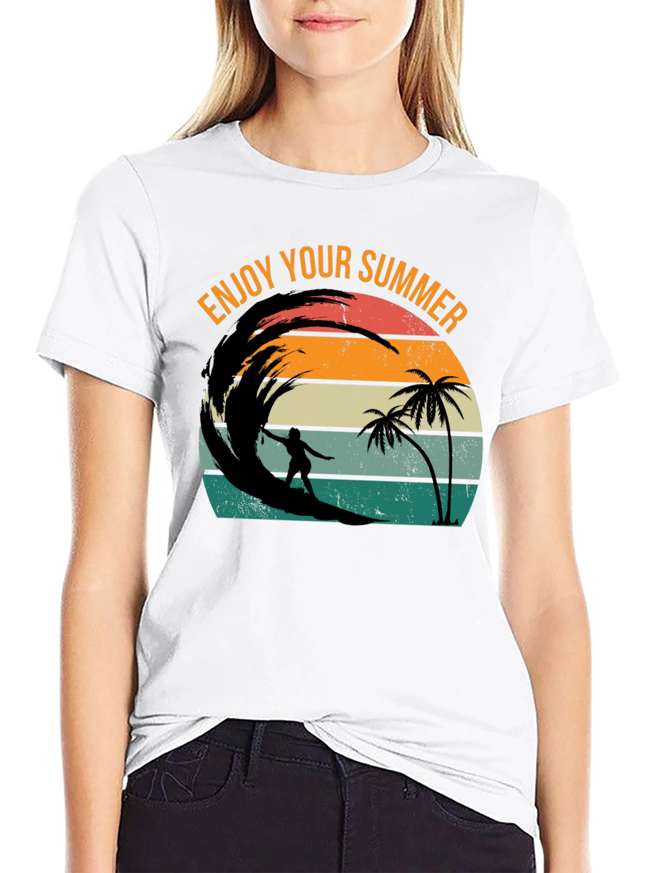 Enjoy Your Summer Surfing Graphic Tee