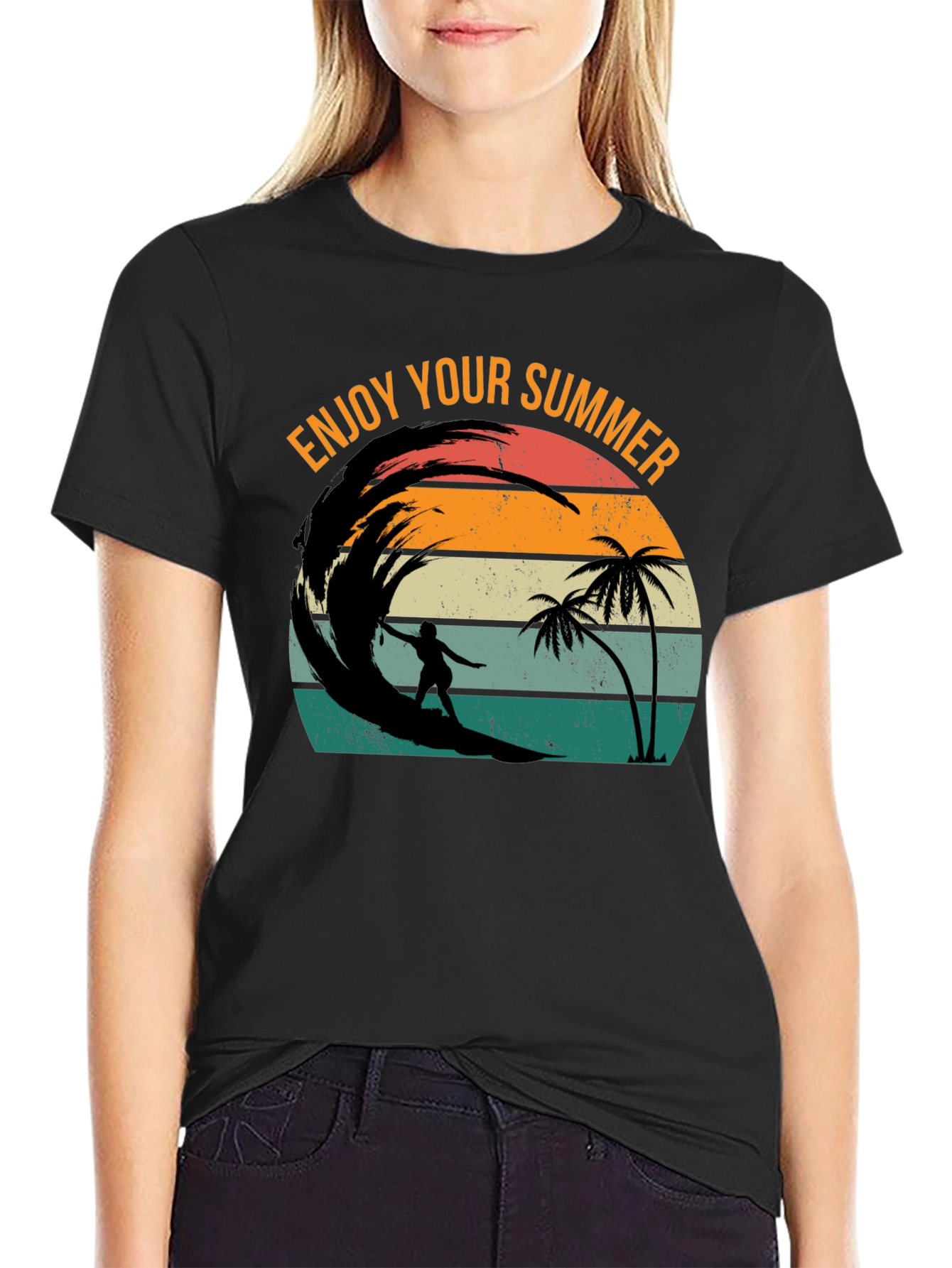 Enjoy Your Summer Surfing Graphic Tee