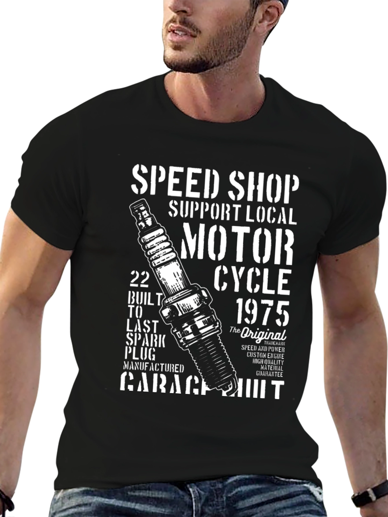 Speed Shop Motor Cycle 1975 T-Shirt