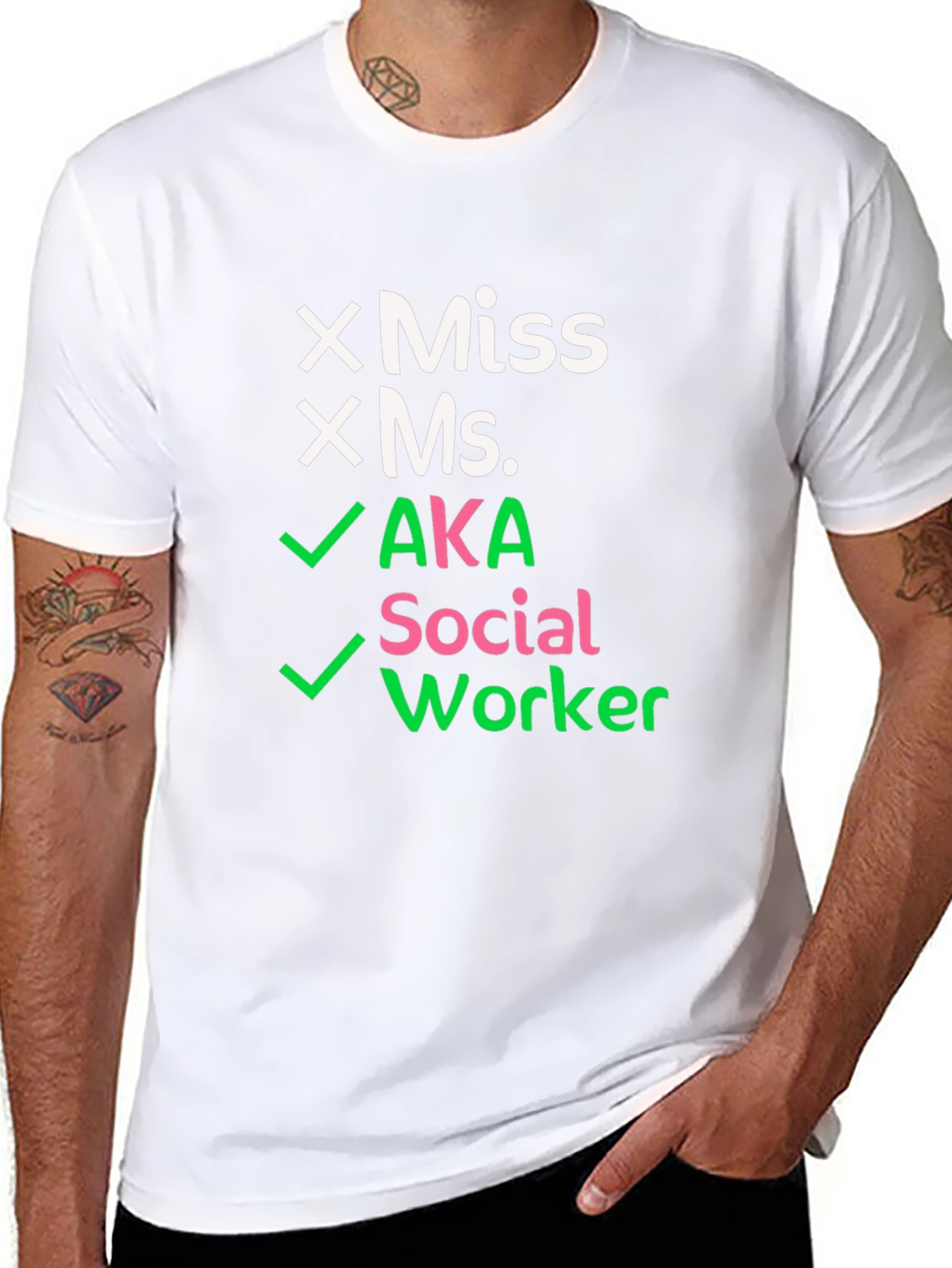 AKA Social Worker T-Shirt - Novelty Graphic Tee