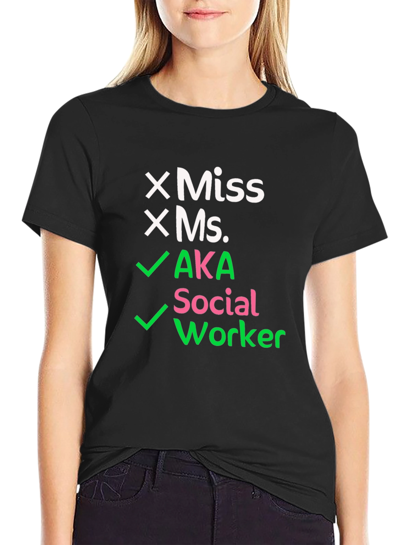AKA Social Worker T-Shirt - Novelty Graphic Tee