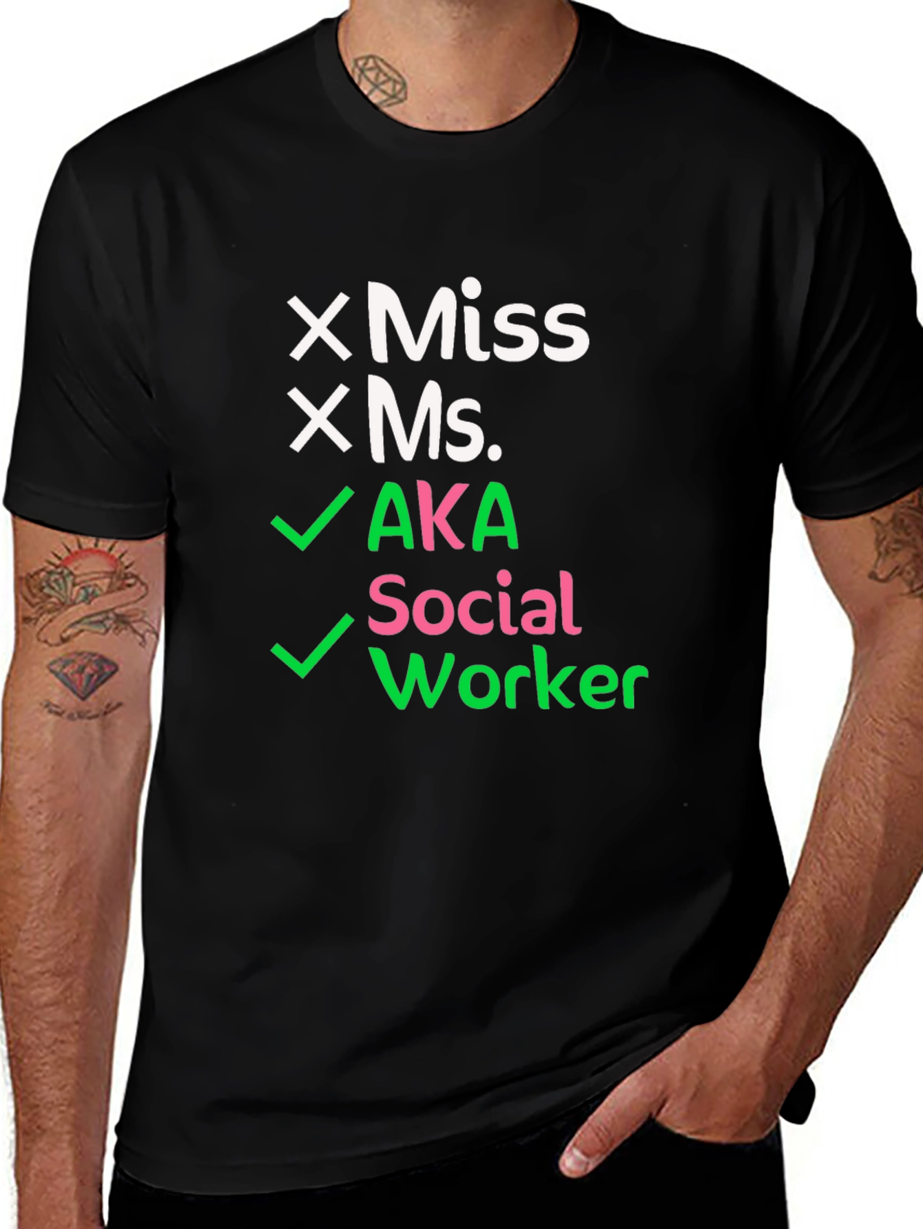 AKA Social Worker T-Shirt - Novelty Graphic Tee