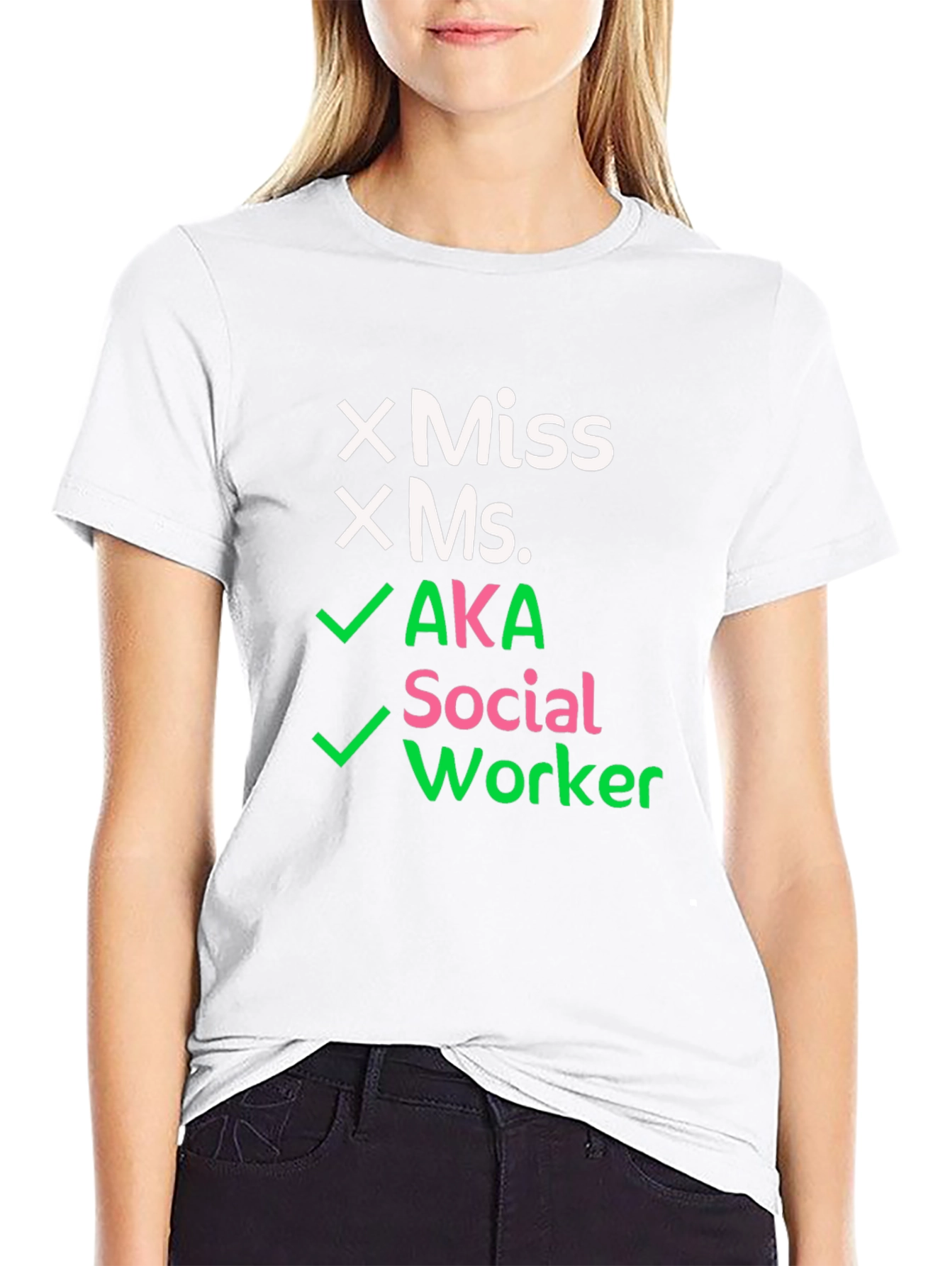 AKA Social Worker T-Shirt - Novelty Graphic Tee