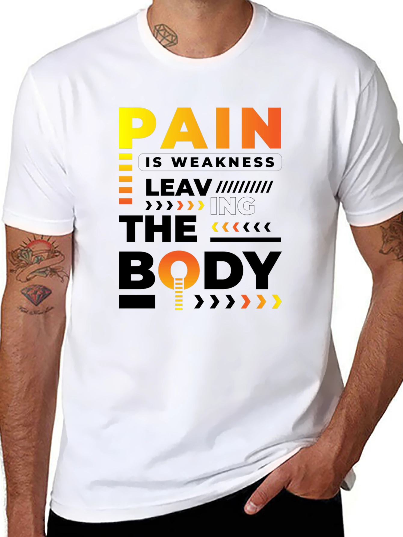 Pain is Weakness Leaving the Body Graphic T-Shirt