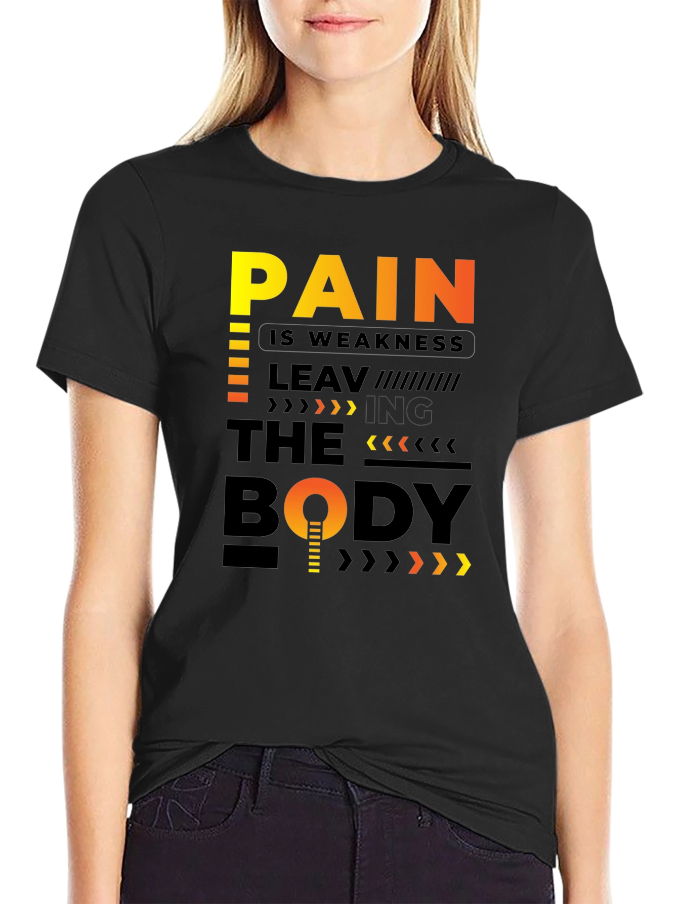 Pain is Weakness Leaving the Body Graphic T-Shirt
