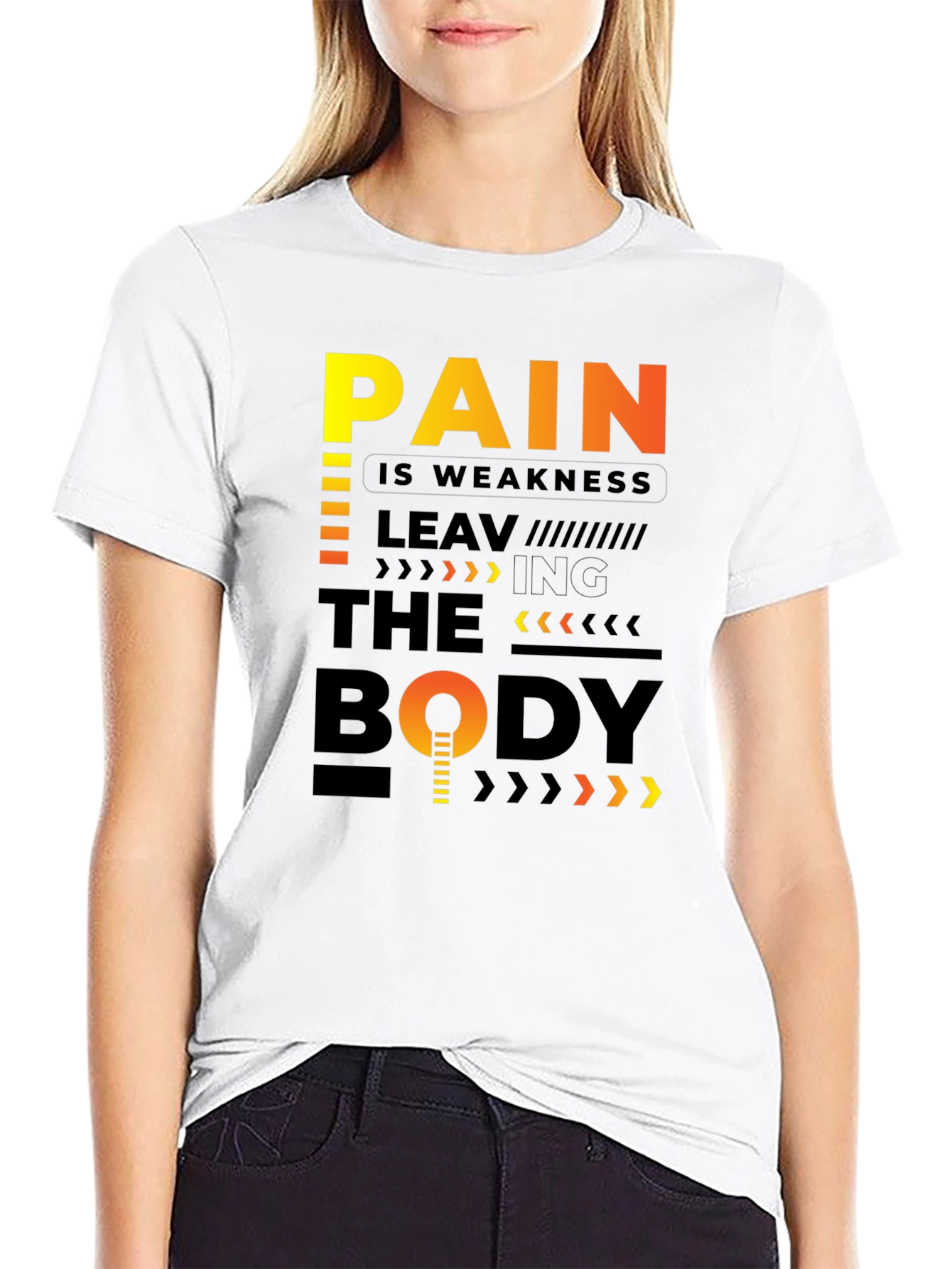 Pain is Weakness Leaving the Body Graphic T-Shirt