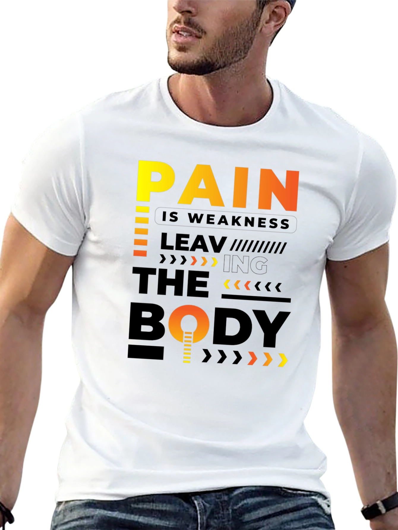 Pain is Weakness Leaving the Body Graphic T-Shirt