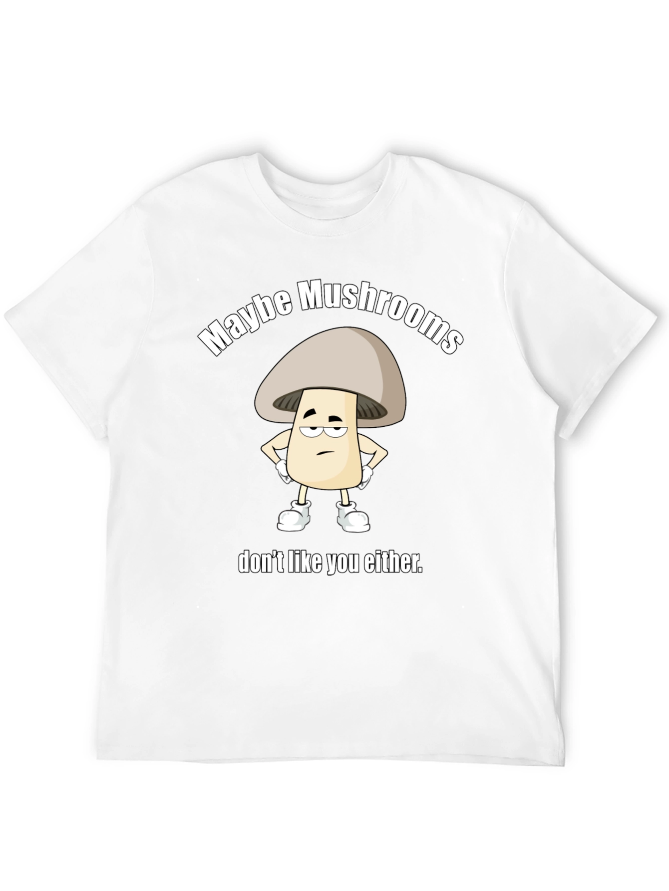 Funny Mushroom Graphic T-Shirt Unisex Black Tee