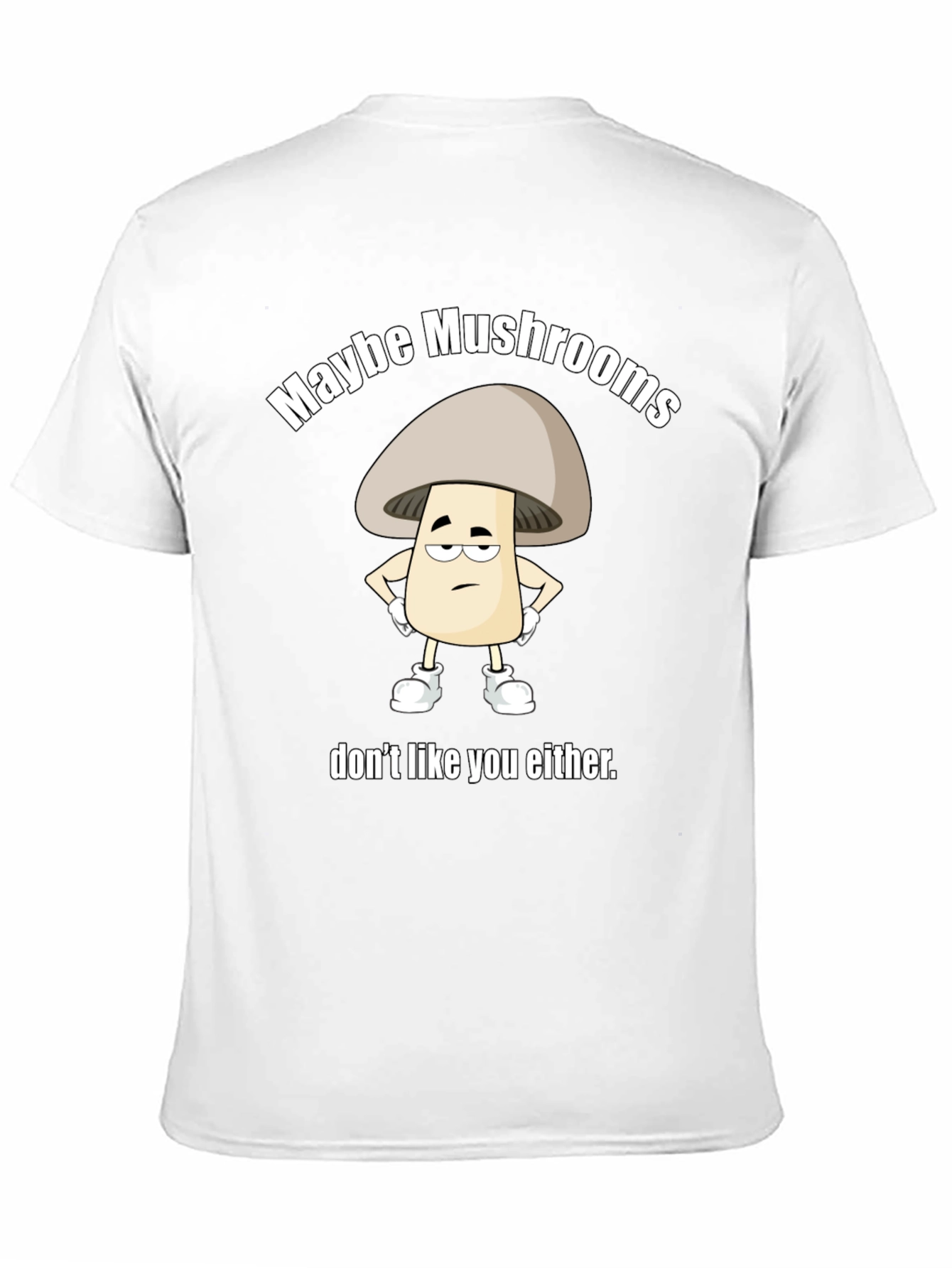 Funny Mushroom Graphic T-Shirt Unisex Black Tee