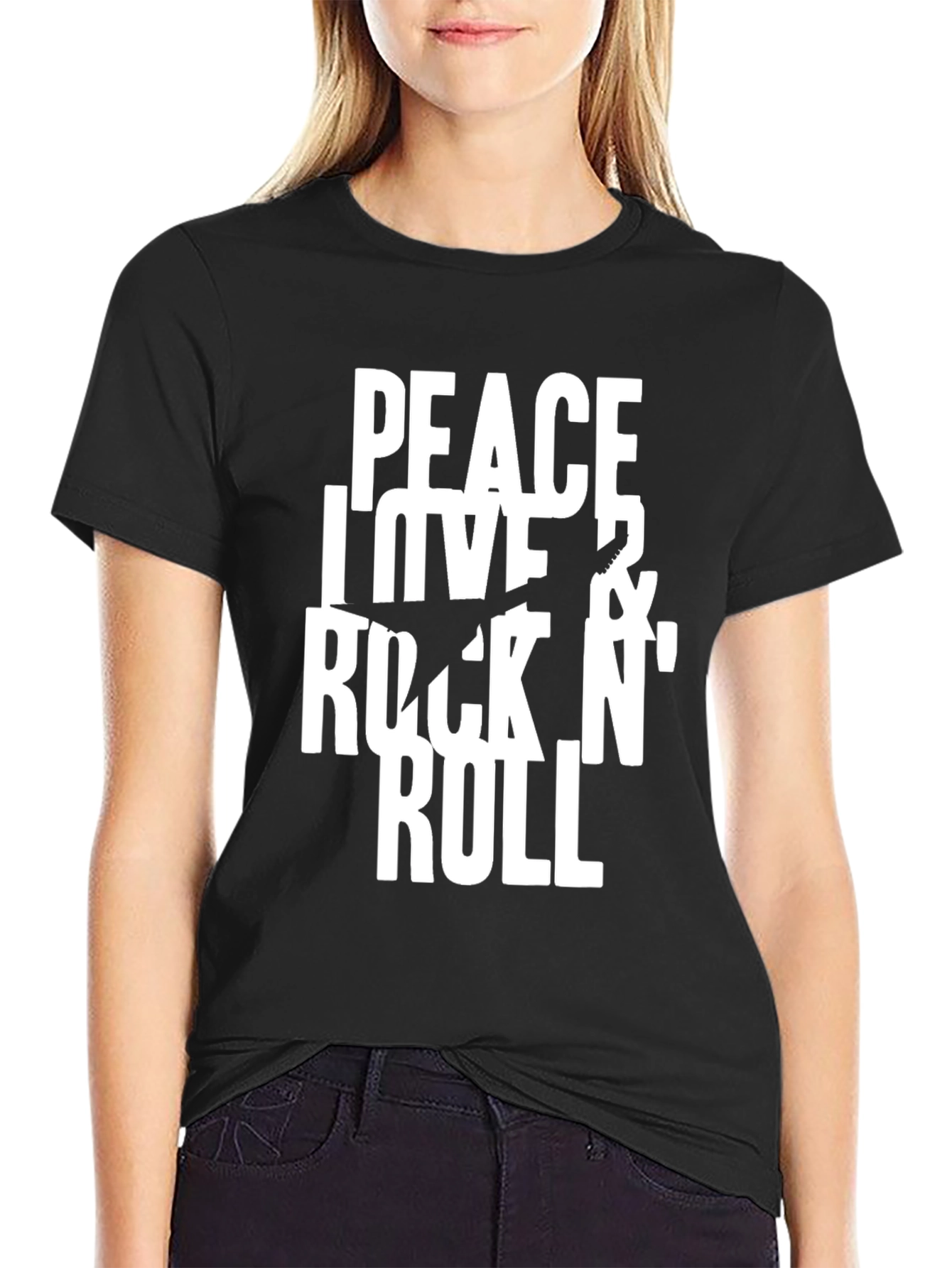 Peace Love & Rock N Roll Graphic Tee