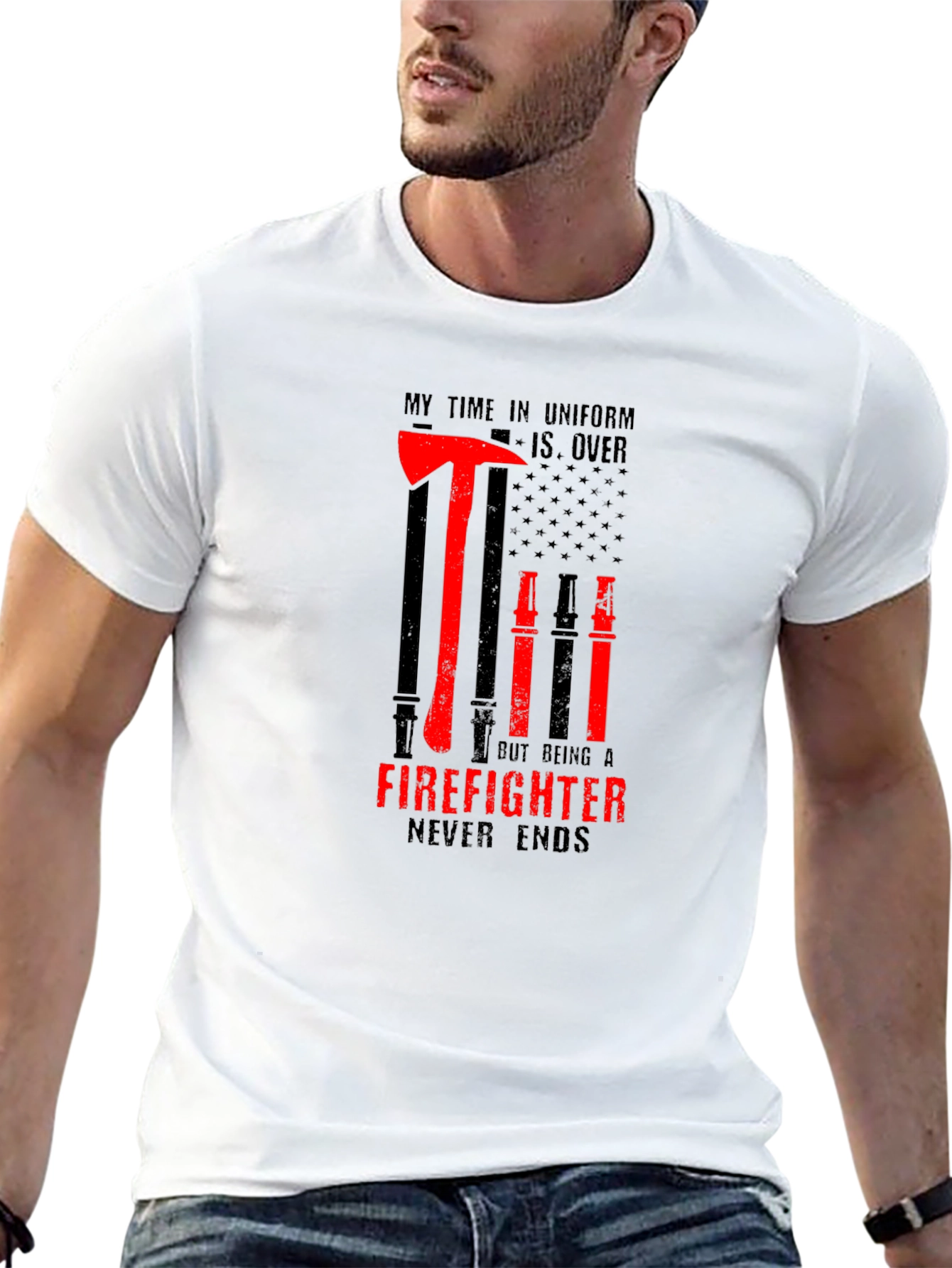 Firefighter Retirement T-Shirt - Never Ends