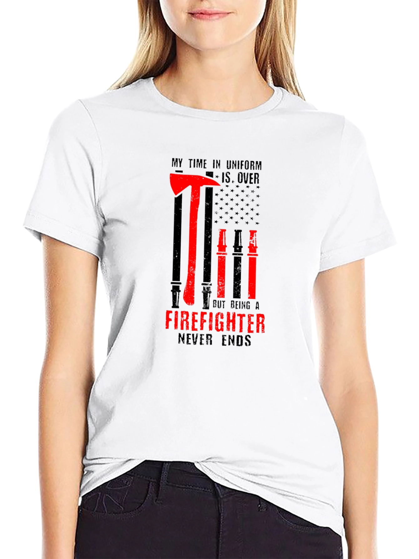 Firefighter Retirement T-Shirt - Never Ends