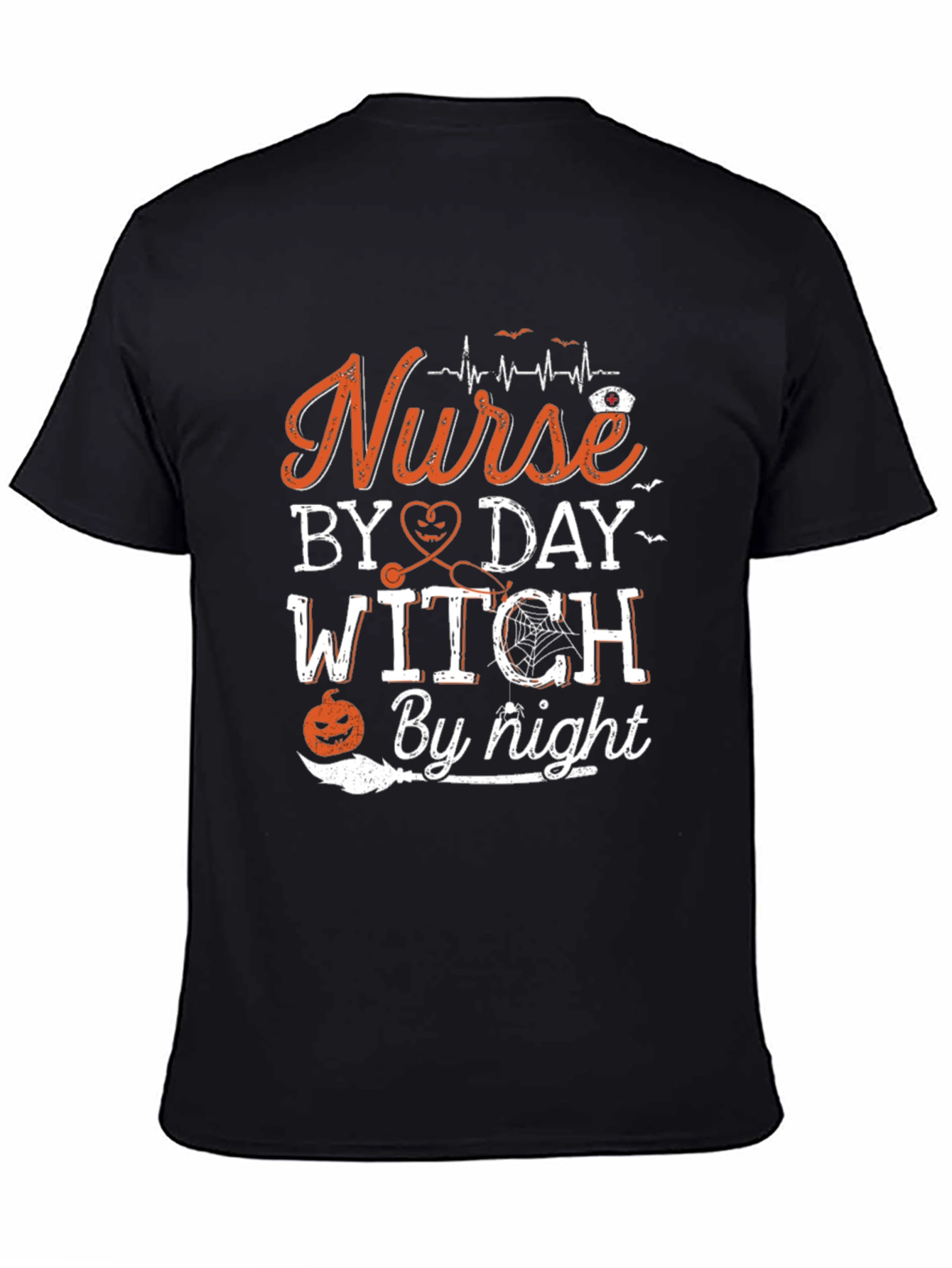 Nurse By Day Witch By Night Halloween T-Shirt