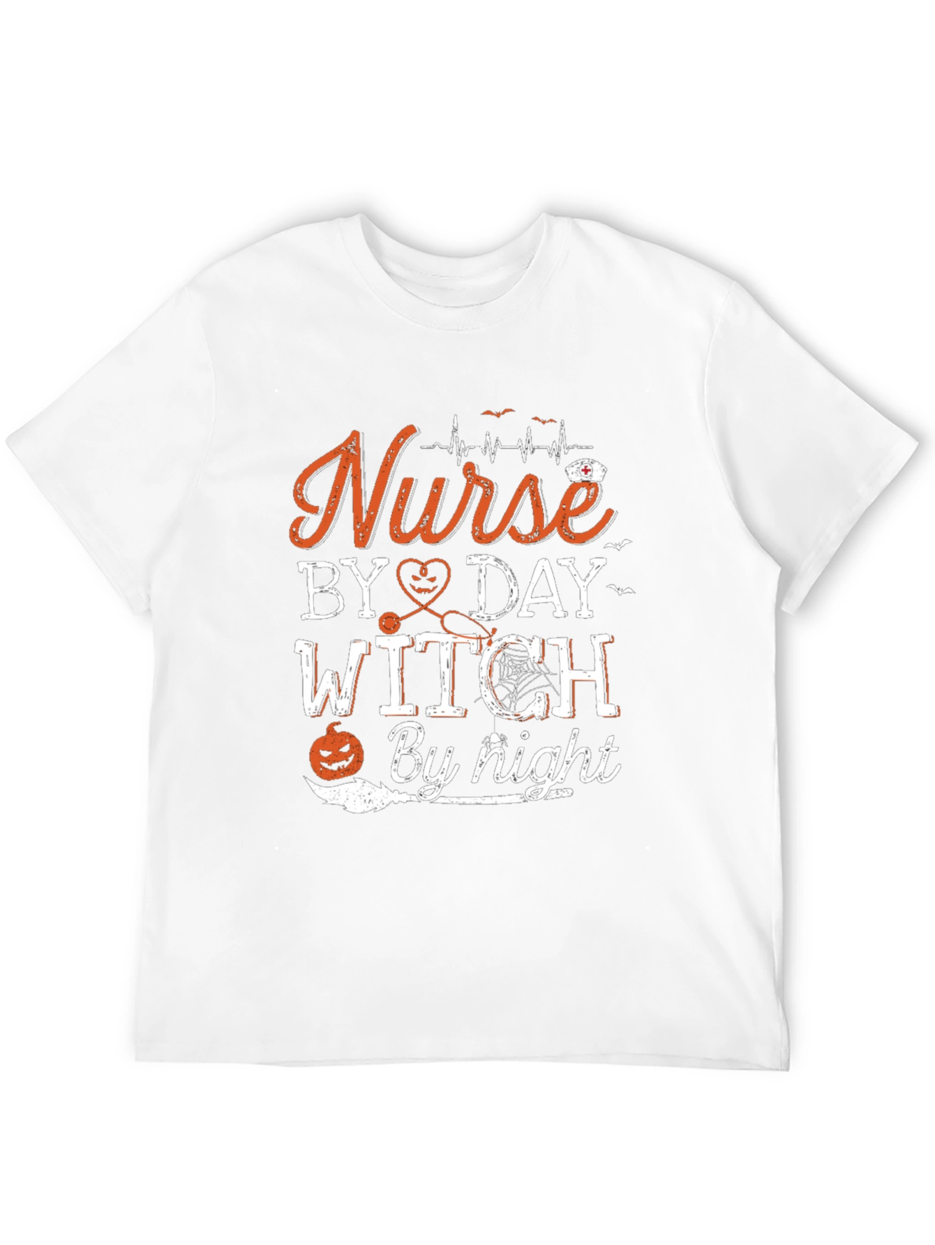 Nurse By Day Witch By Night Halloween T-Shirt