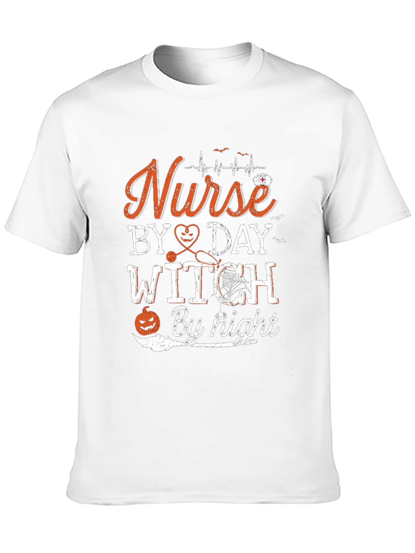 Nurse By Day Witch By Night Halloween T-Shirt