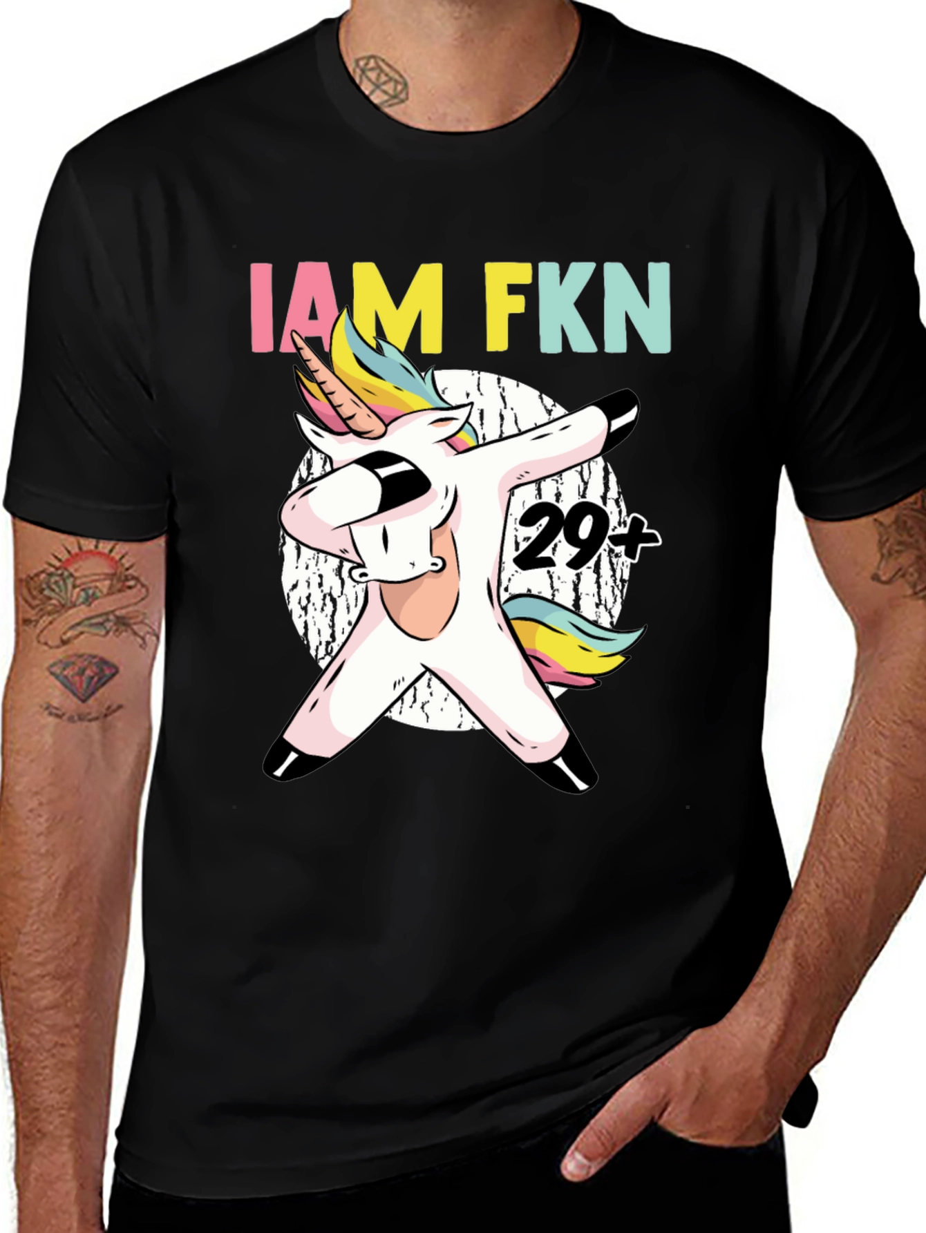 IAM FKN 29+ Unicorn Dabbing T-Shirt