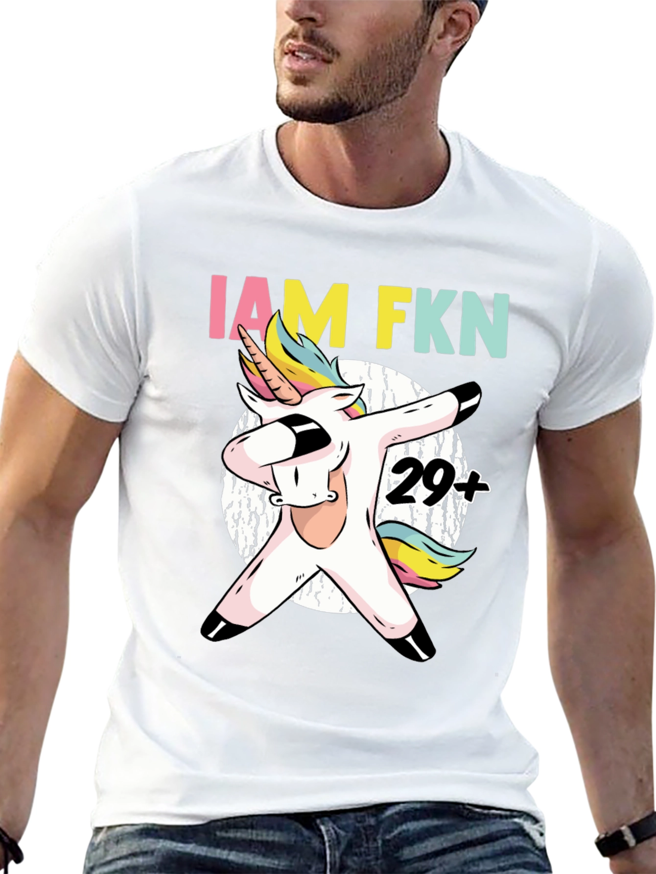 IAM FKN 29+ Unicorn Dabbing T-Shirt