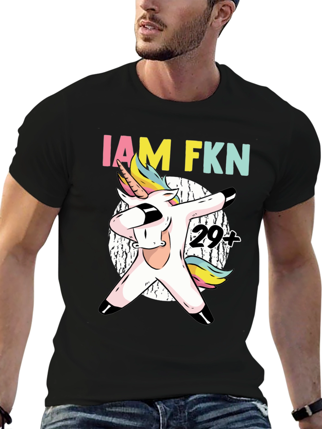 IAM FKN 29+ Unicorn Dabbing T-Shirt