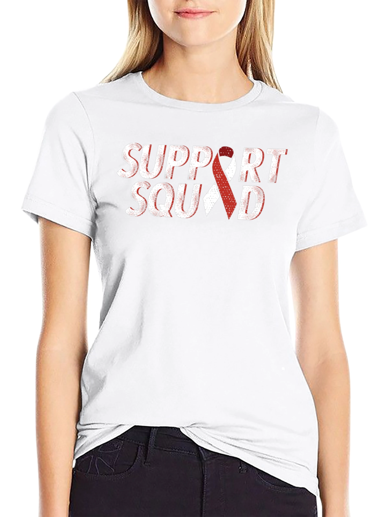 Support Squad Awareness Ribbon Graphic T-Shirt