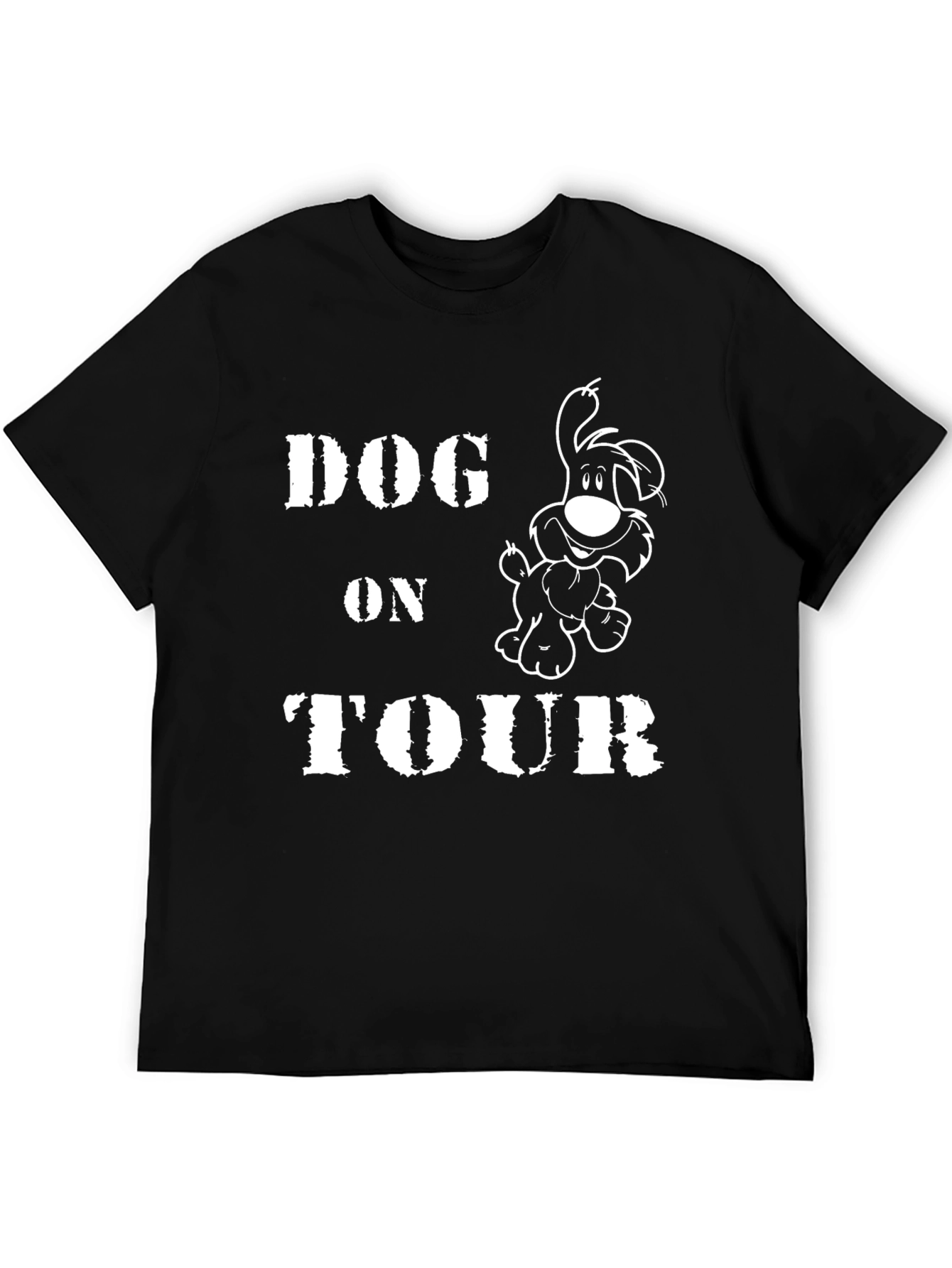 Dog On Tour Graphic T-Shirt - Black