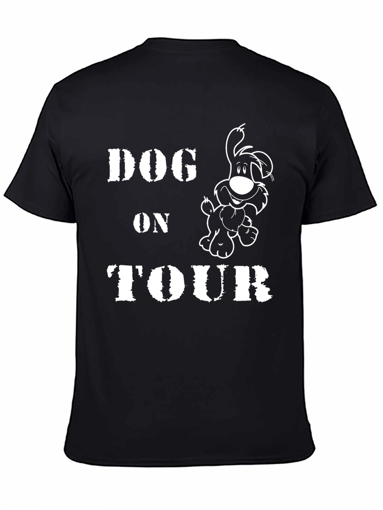 Dog On Tour Graphic T-Shirt - Black
