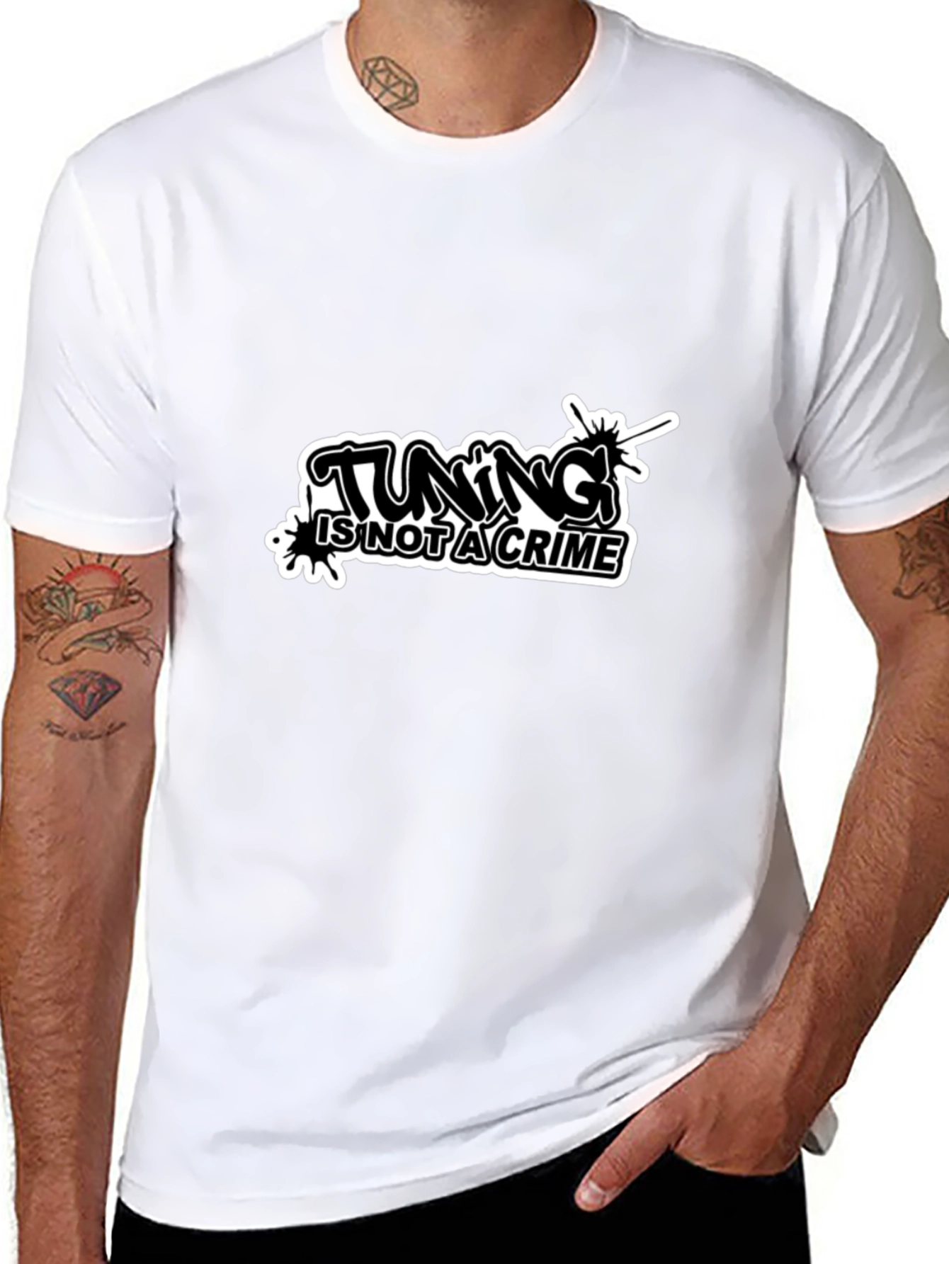 Tuning is Not a Crime Black T-Shirt