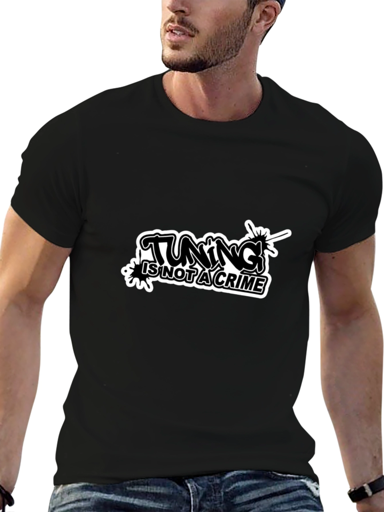 Tuning is Not a Crime Black T-Shirt