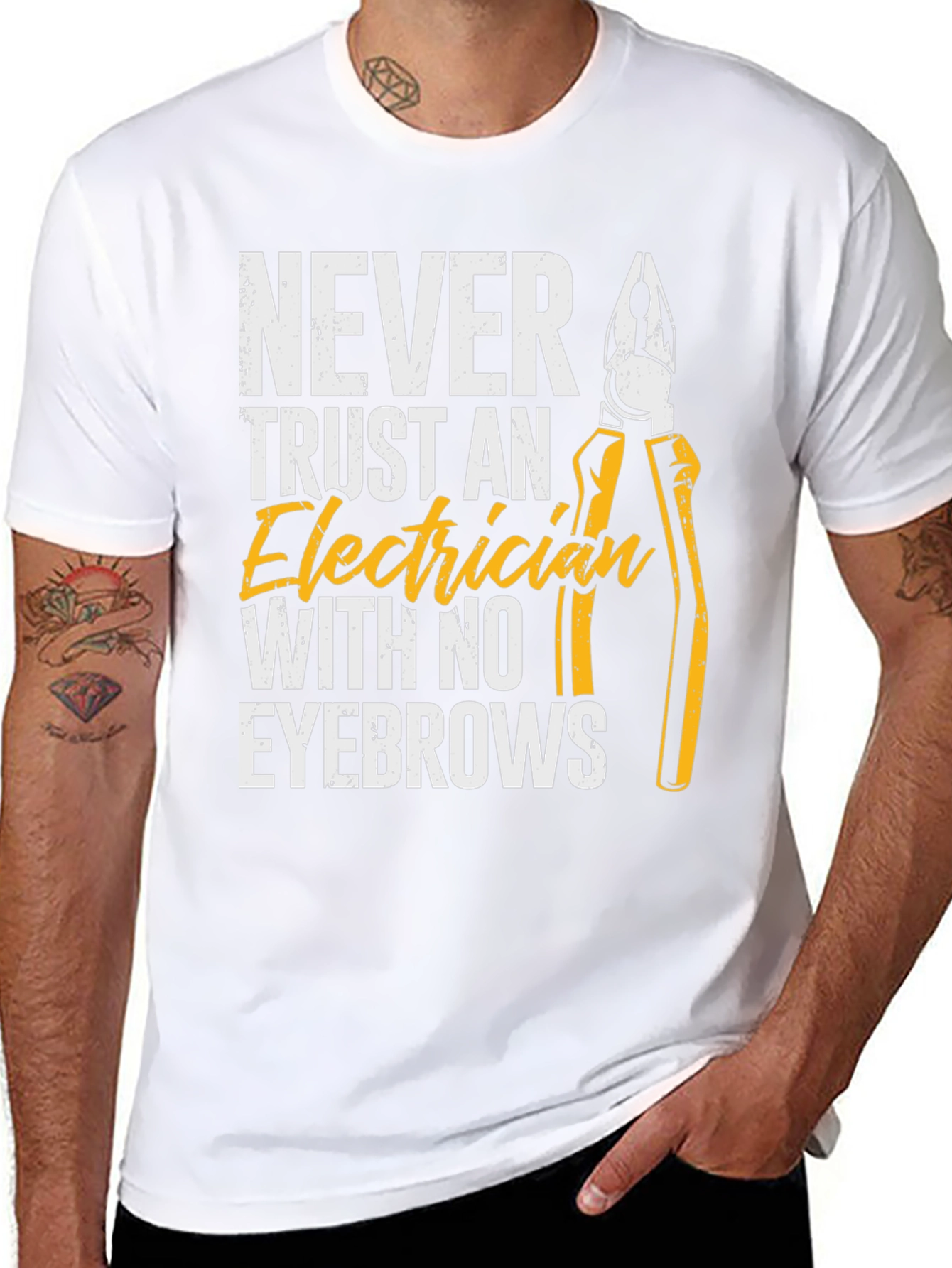 Never Trust An Electrician Funny T-Shirt