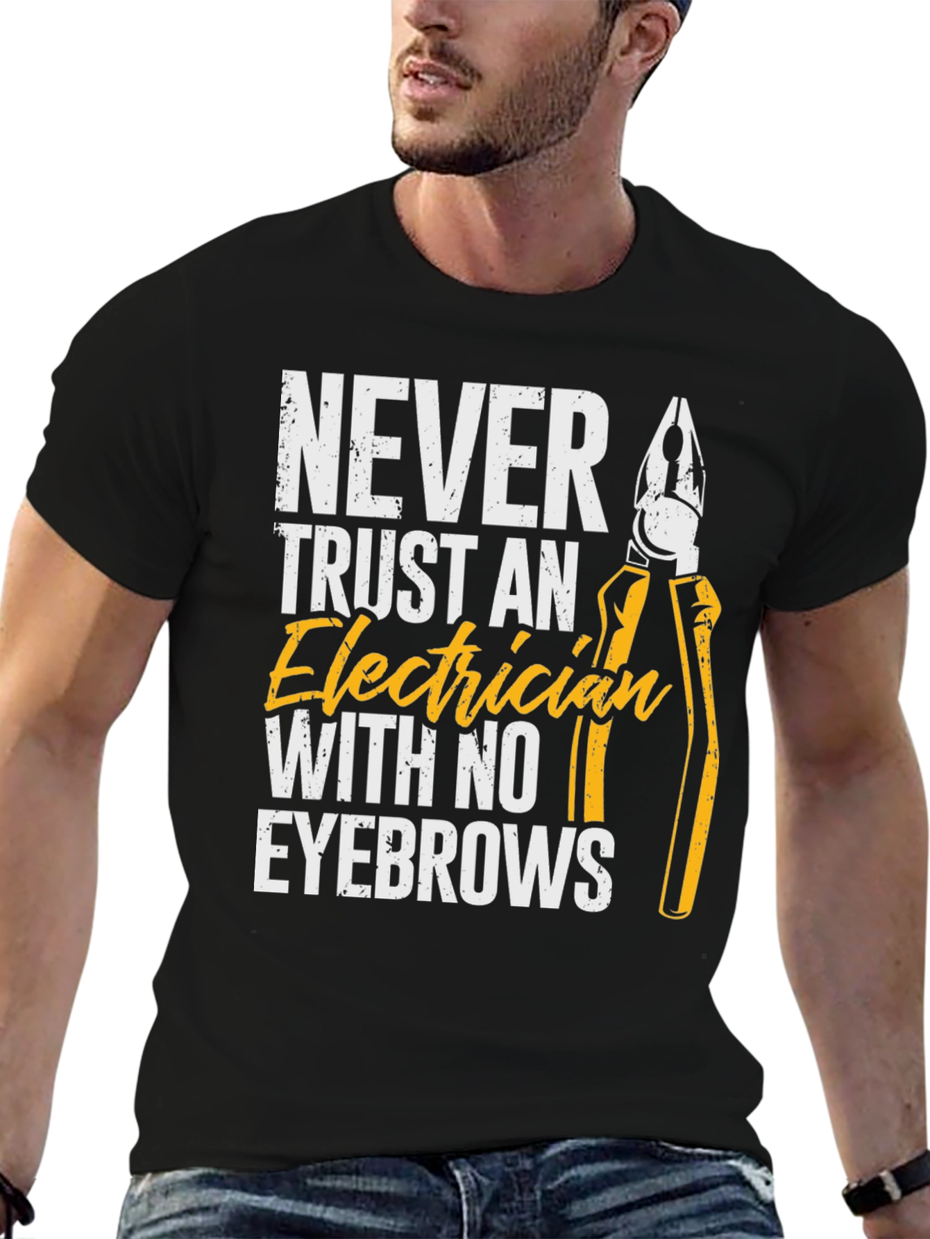 Never Trust An Electrician Funny T-Shirt