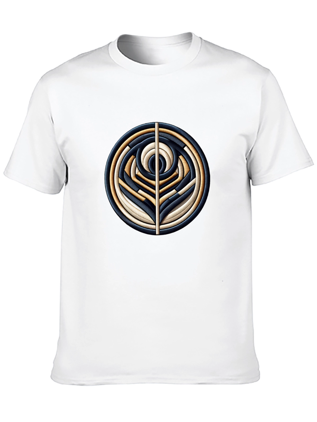 Abstract Geometric Circle Art Black T-Shirt